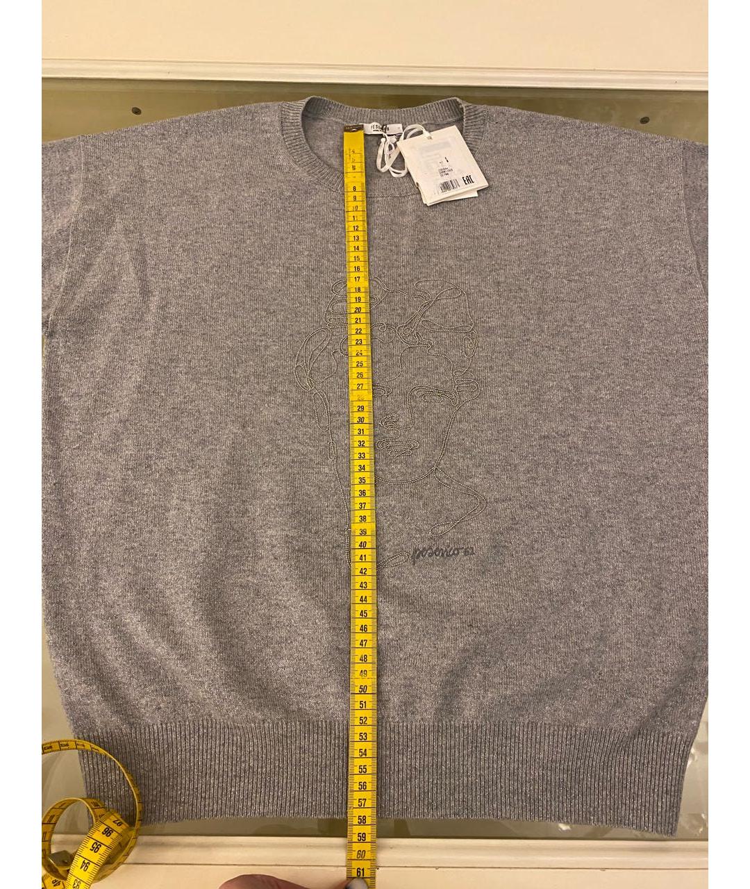 PESERICO Серый шерстяной джемпер / свитер, фото 7