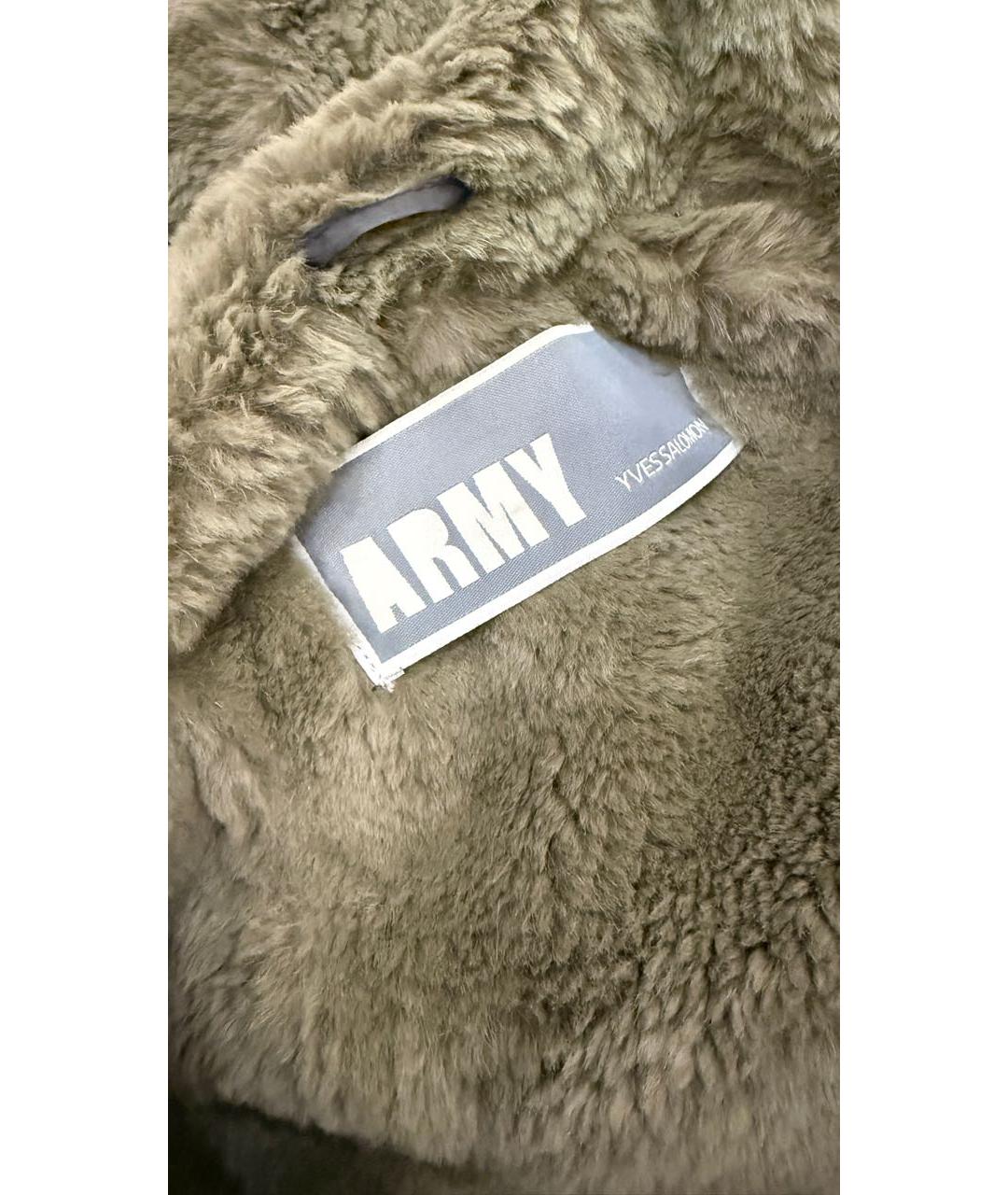 ARMY YVES SALOMON Темно-синяя меховая куртка, фото 3