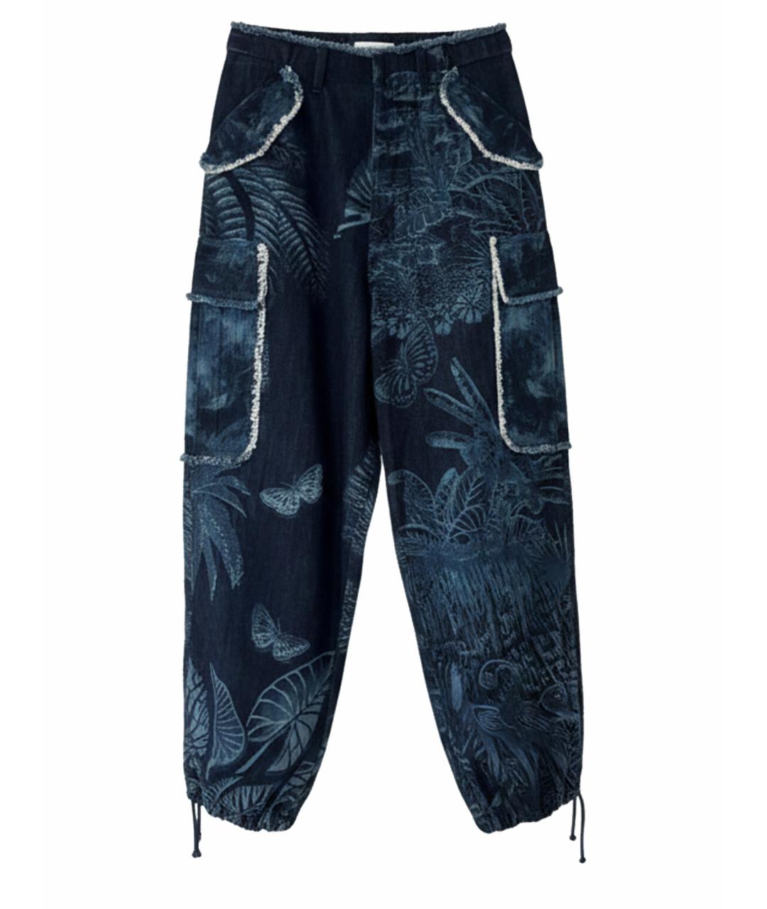 CHRISTIAN DIOR Темно-синие брюки широкие, фото 1