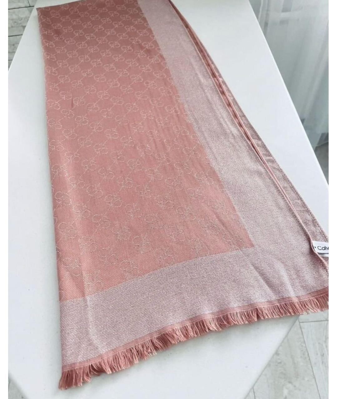 CALVIN KLEIN Розовый шарф, фото 4