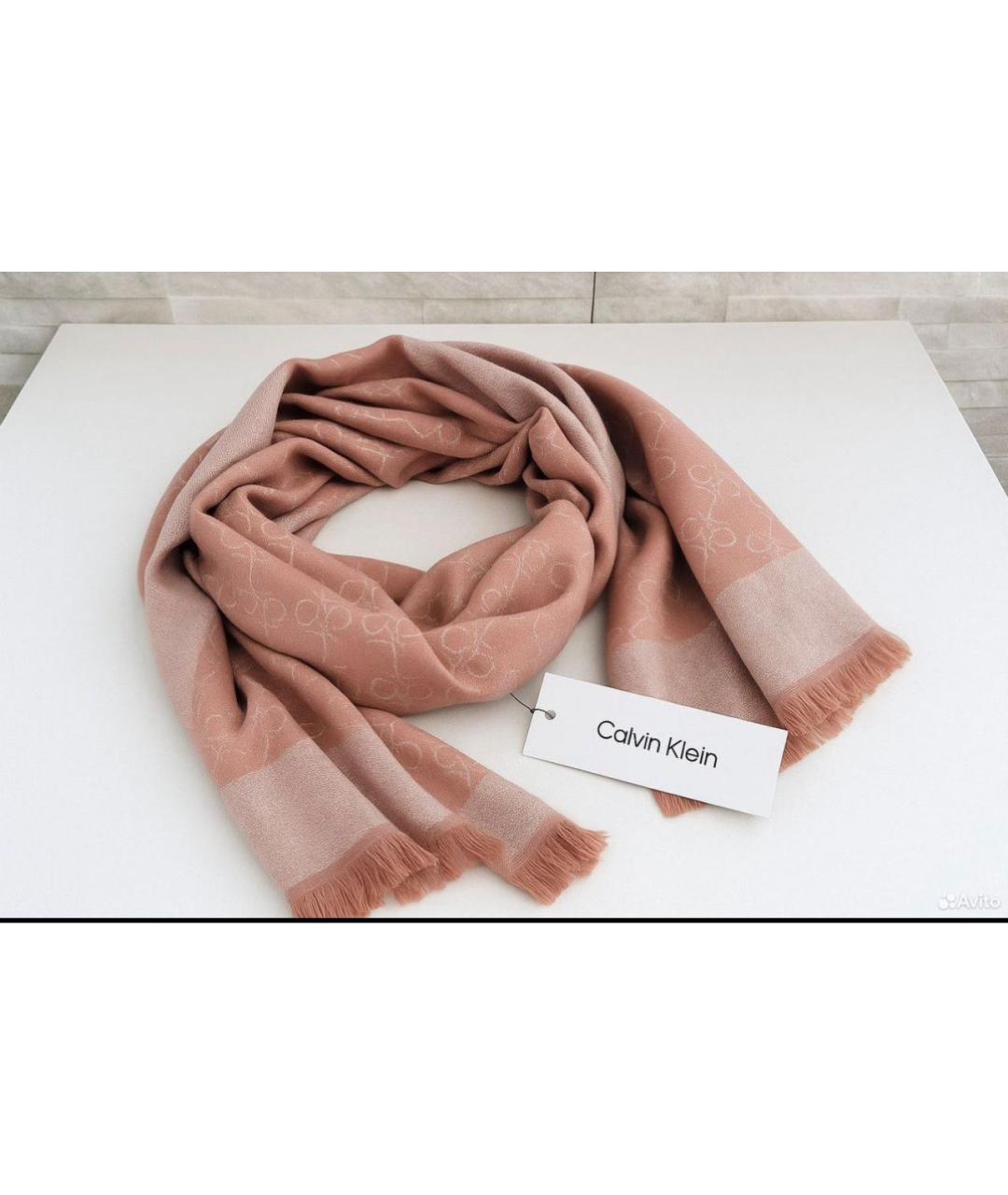 CALVIN KLEIN Розовый шарф, фото 2