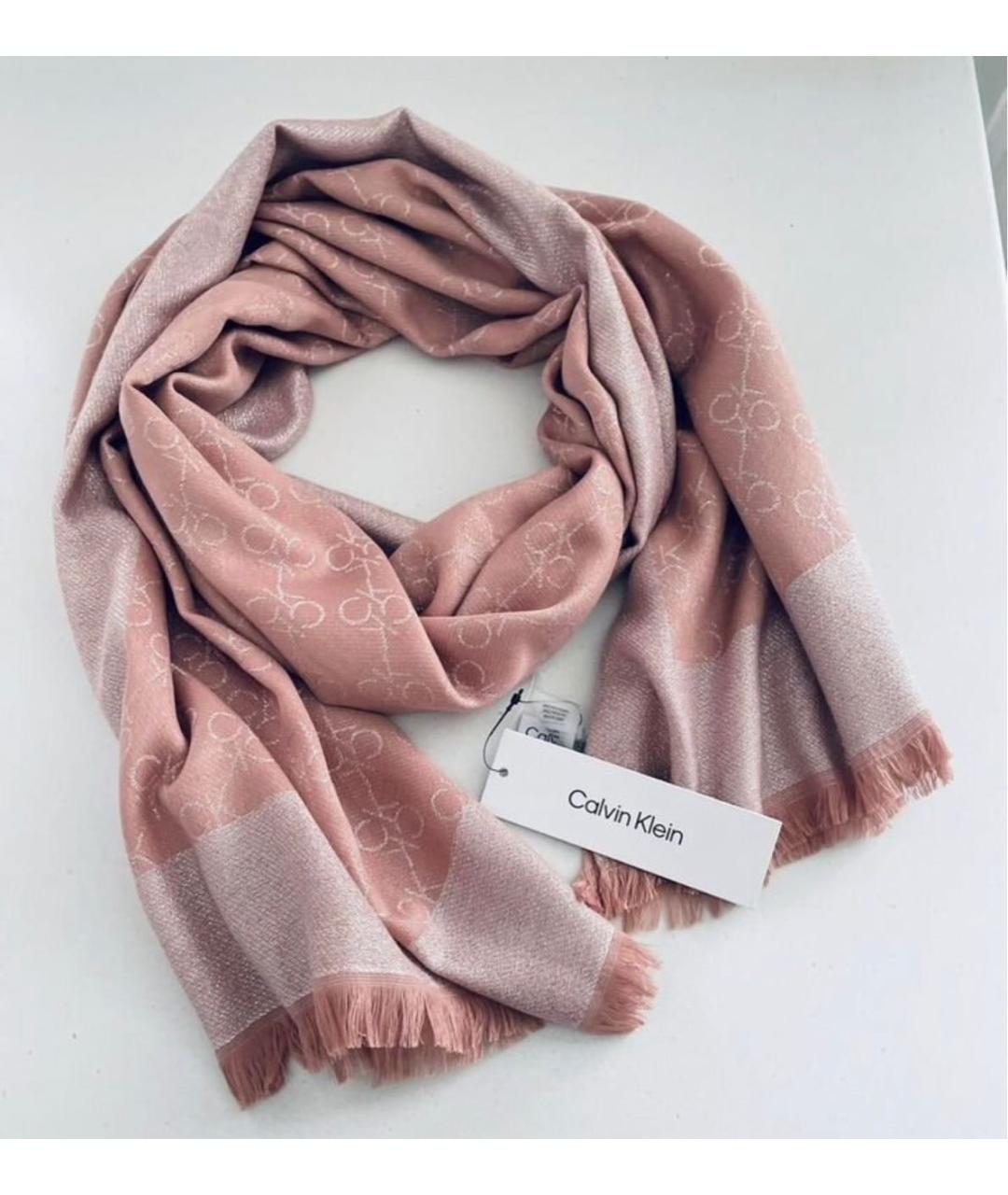 CALVIN KLEIN Розовый шарф, фото 5