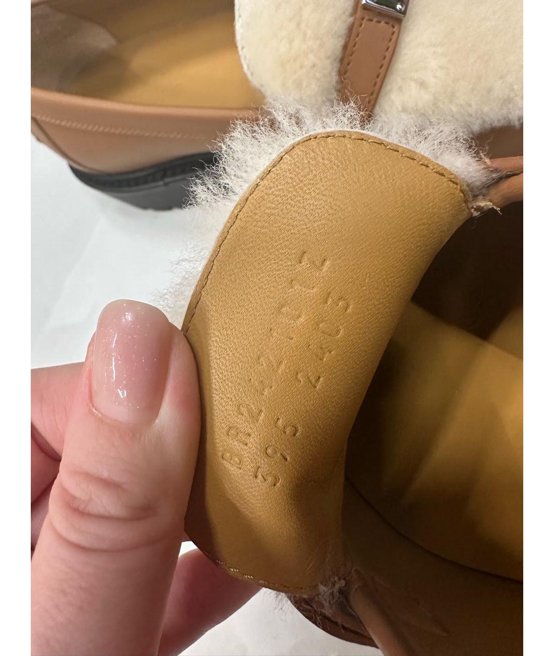 HERMES Коричневые кожаные лоферы, фото 7