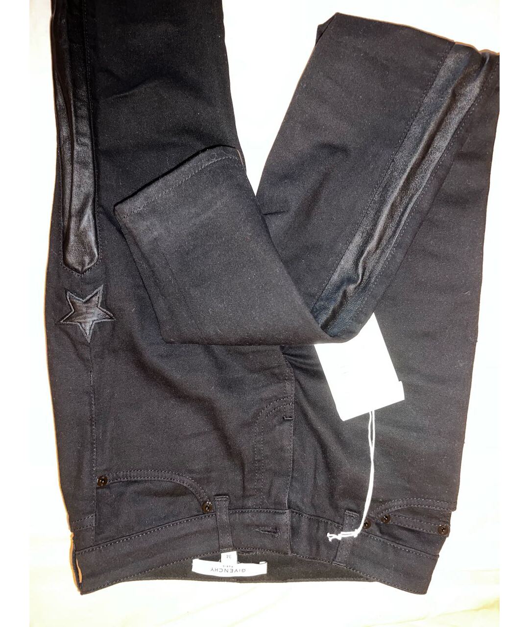 GIVENCHY Черные хлопковые прямые джинсы, фото 2