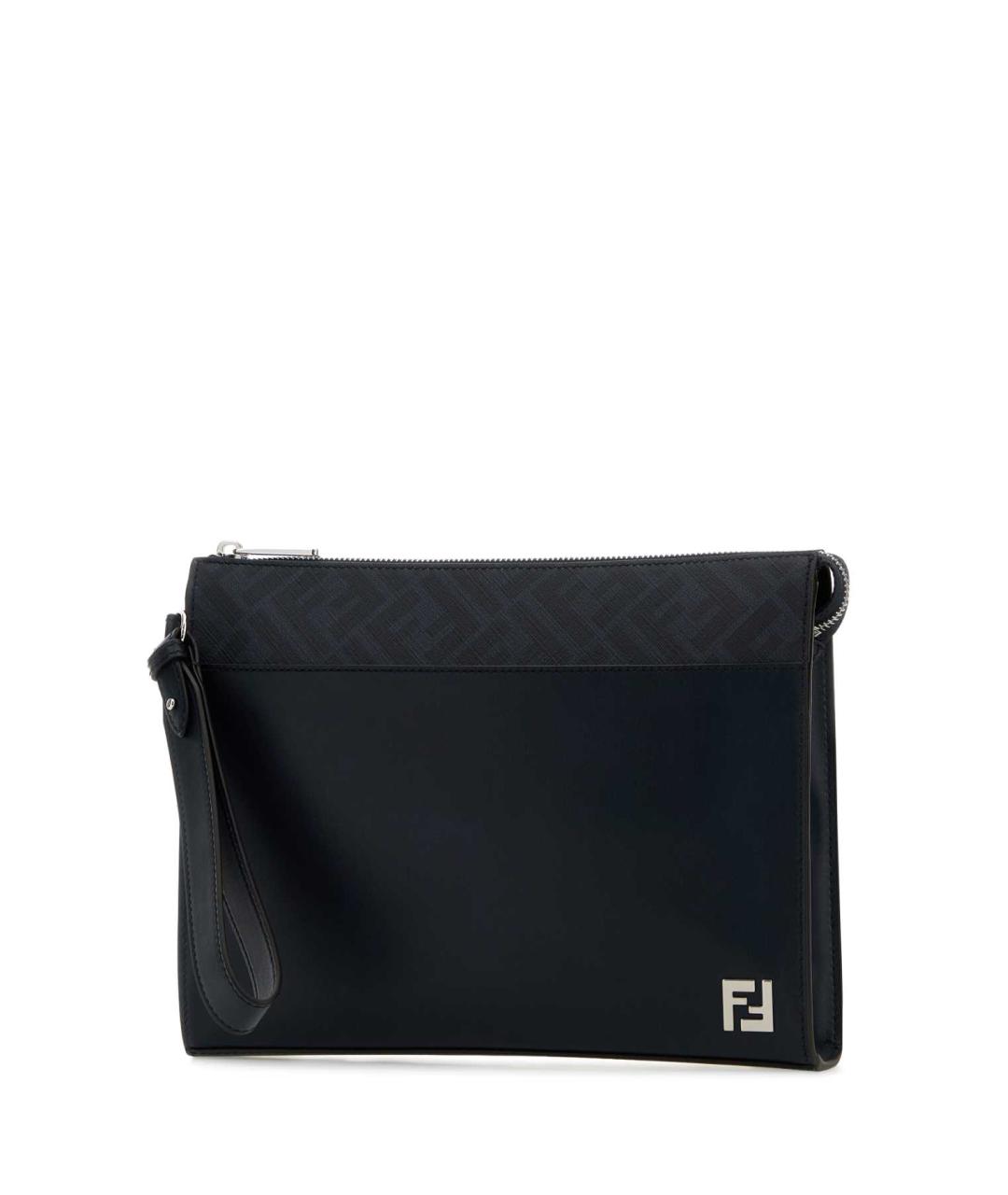 FENDI Темно-синяя кожаная папка для документов, фото 2