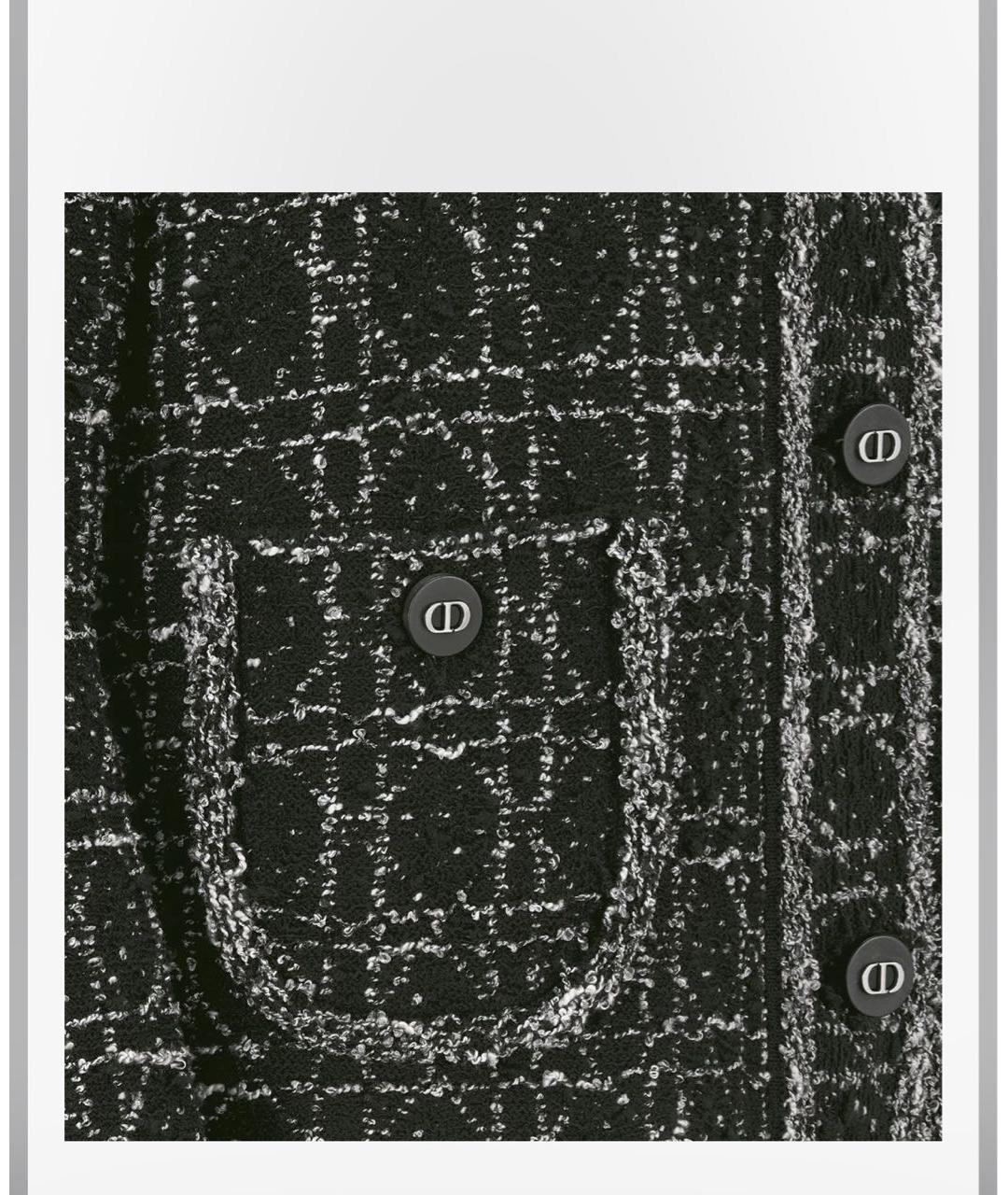 CHRISTIAN DIOR Черный хлопковый жакет/пиджак, фото 5