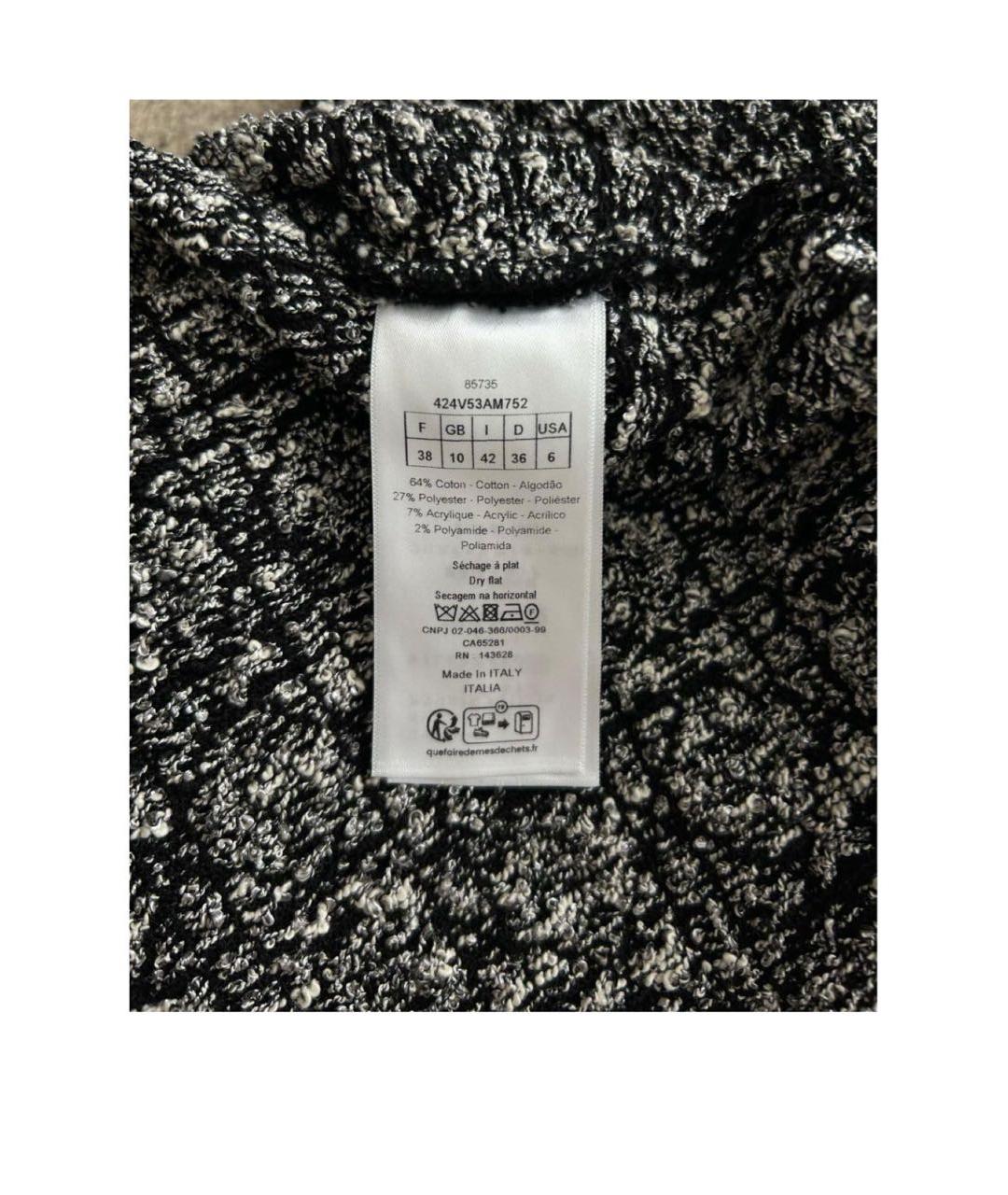 CHRISTIAN DIOR Черный хлопковый жакет/пиджак, фото 4