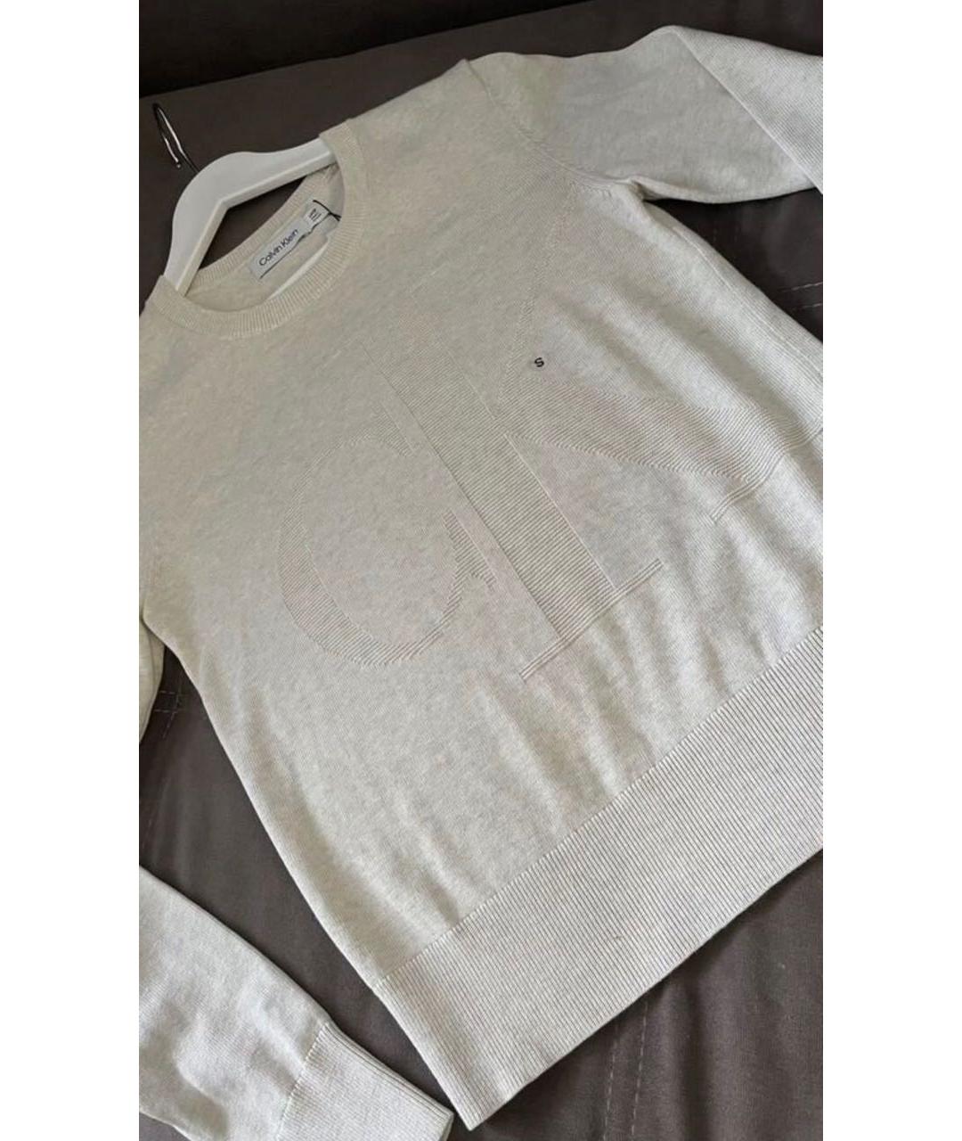 CALVIN KLEIN Бежевый хлопковый джемпер / свитер, фото 2
