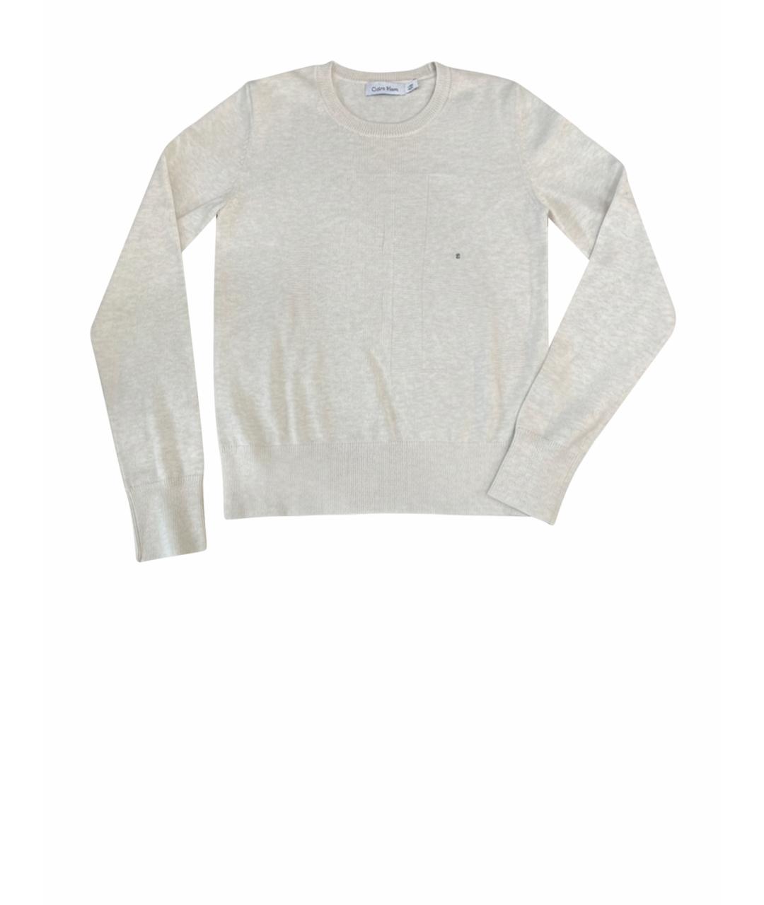 CALVIN KLEIN Бежевый хлопковый джемпер / свитер, фото 1