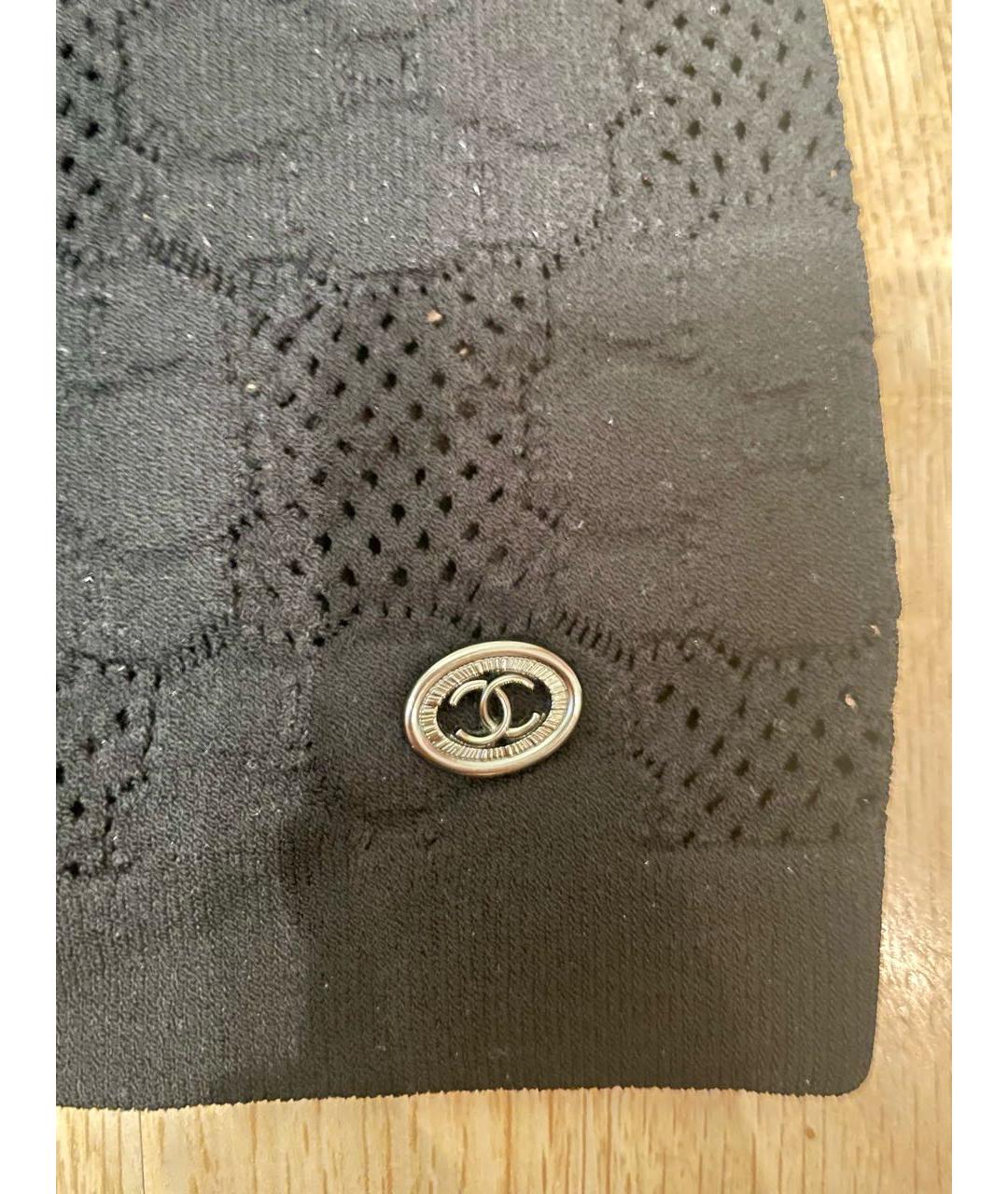 CHANEL Черная вискозная майка, фото 3