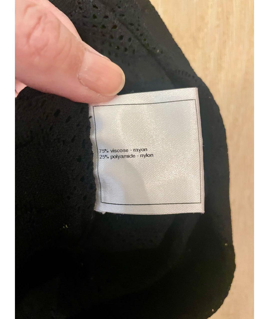 CHANEL Черная вискозная майка, фото 5