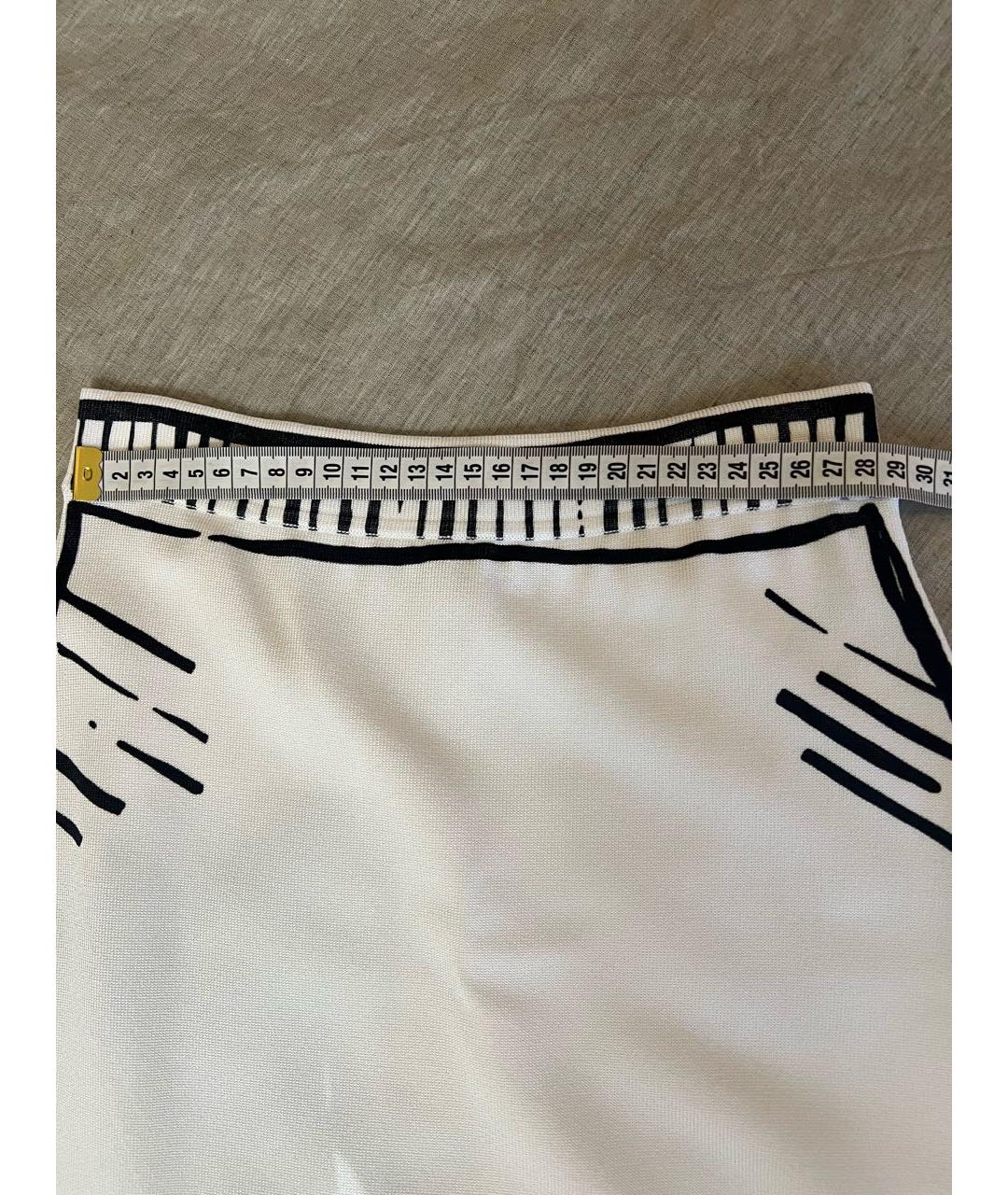 FENDI Белая вискозная юбка миди, фото 5