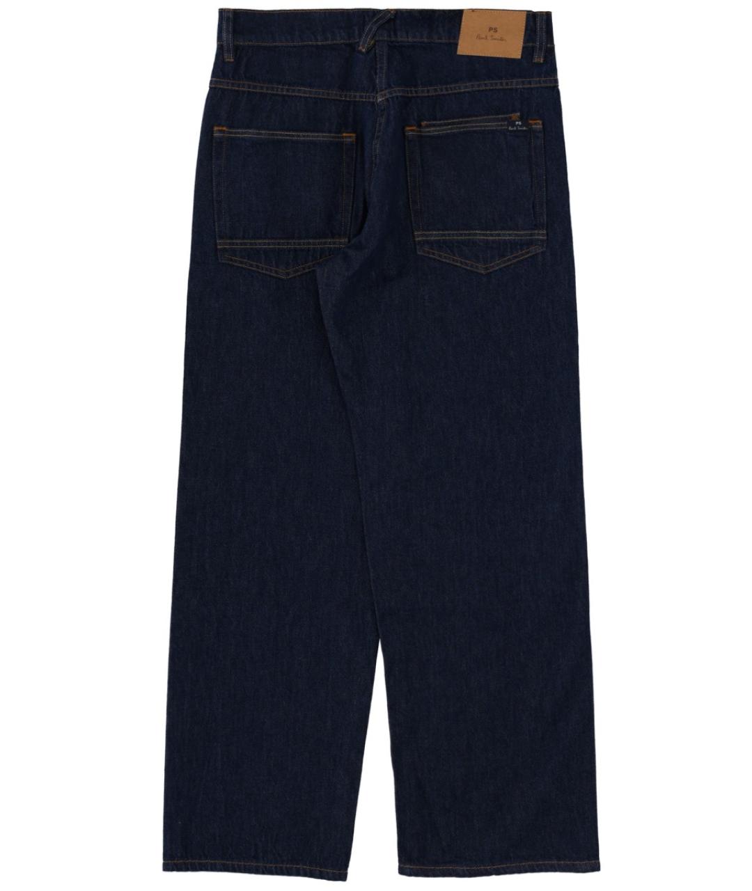 PS BY PAUL SMITH Синие хлопковые прямые джинсы, фото 2