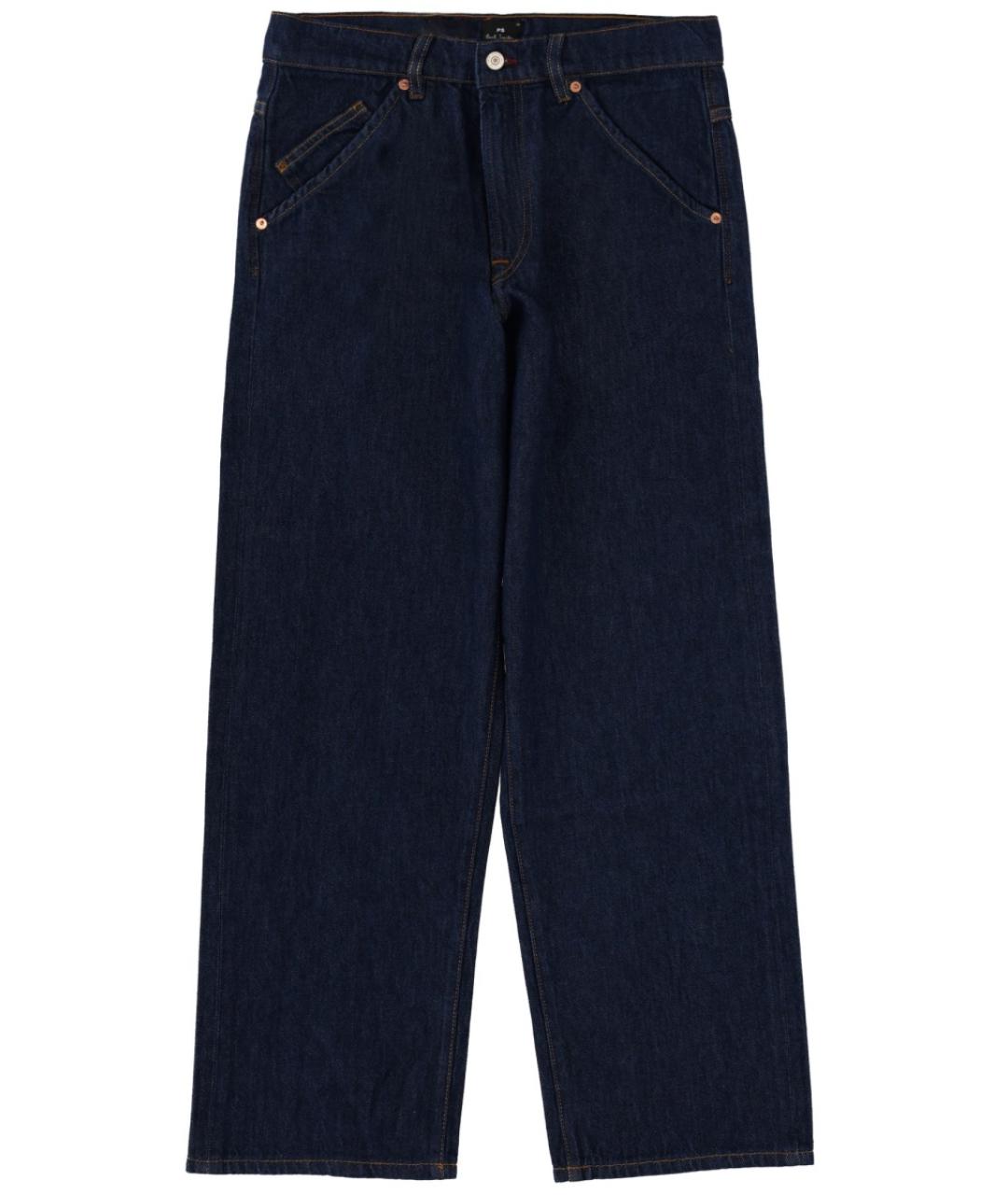 PS BY PAUL SMITH Синие хлопковые прямые джинсы, фото 1