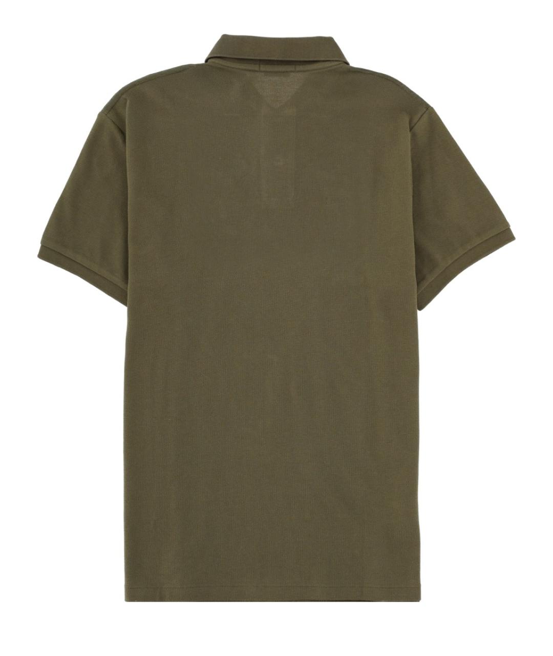 POLO RALPH LAUREN Зеленые хлопковое поло с коротким рукавом, фото 2