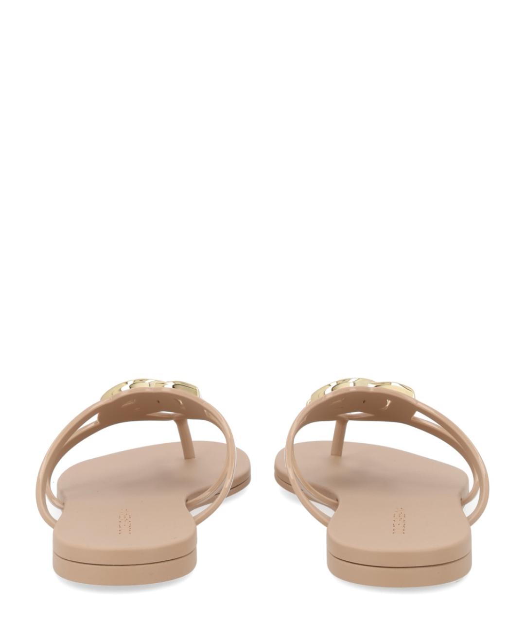 DOLCE&GABBANA Бежевые шлепанцы, фото 4