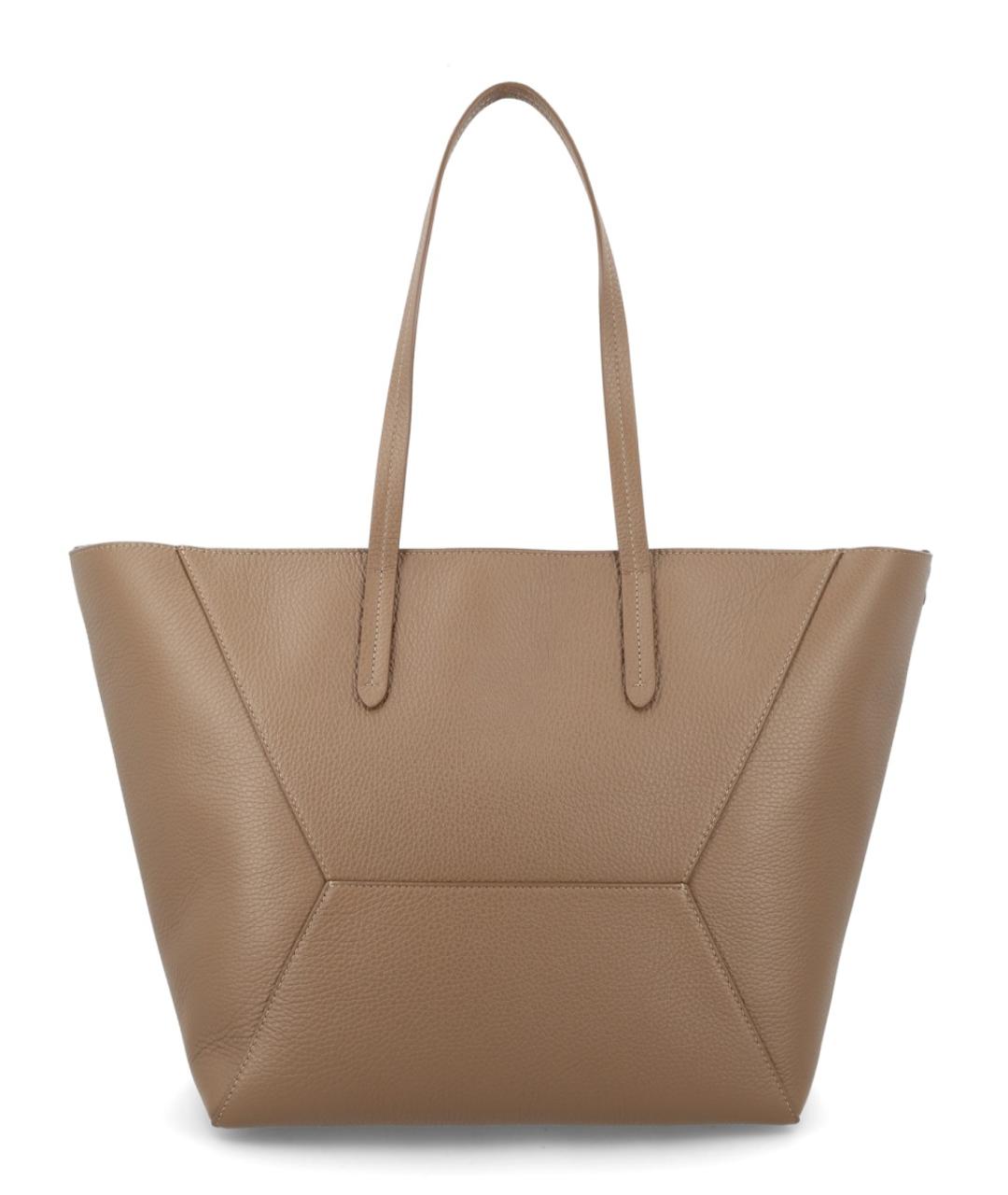 BRUNELLO CUCINELLI Коричневая кожаная сумка тоут, фото 1