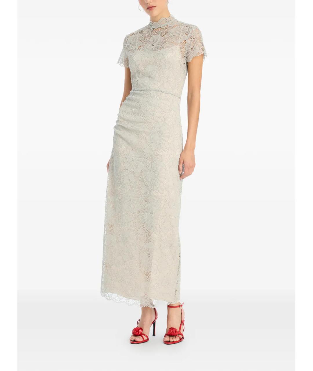 ROTATE Серое полиэстеровое вечернее платье, фото 3