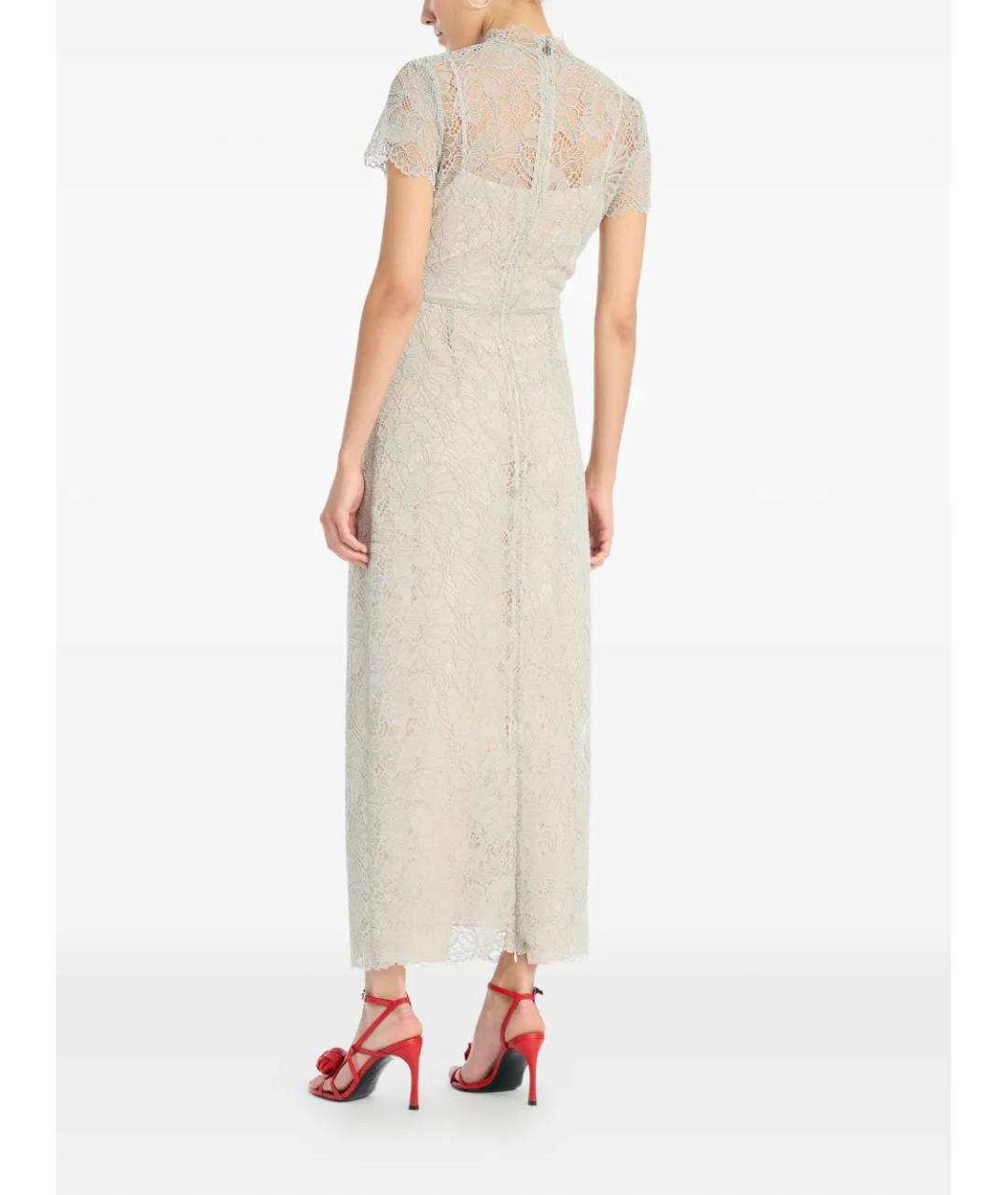 ROTATE Серое полиэстеровое вечернее платье, фото 4