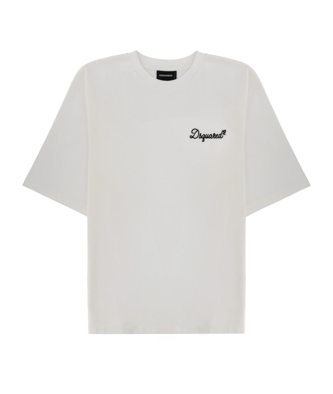 DSQUARED2 Белая хлопковая футболка, фото 1
