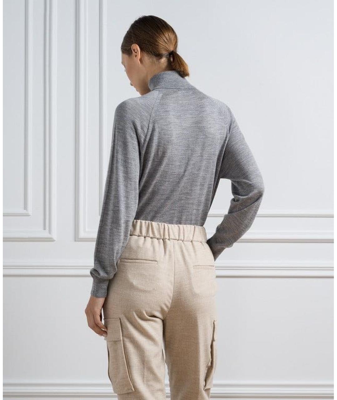 PESERICO Серая шерстяная водолазка, фото 7