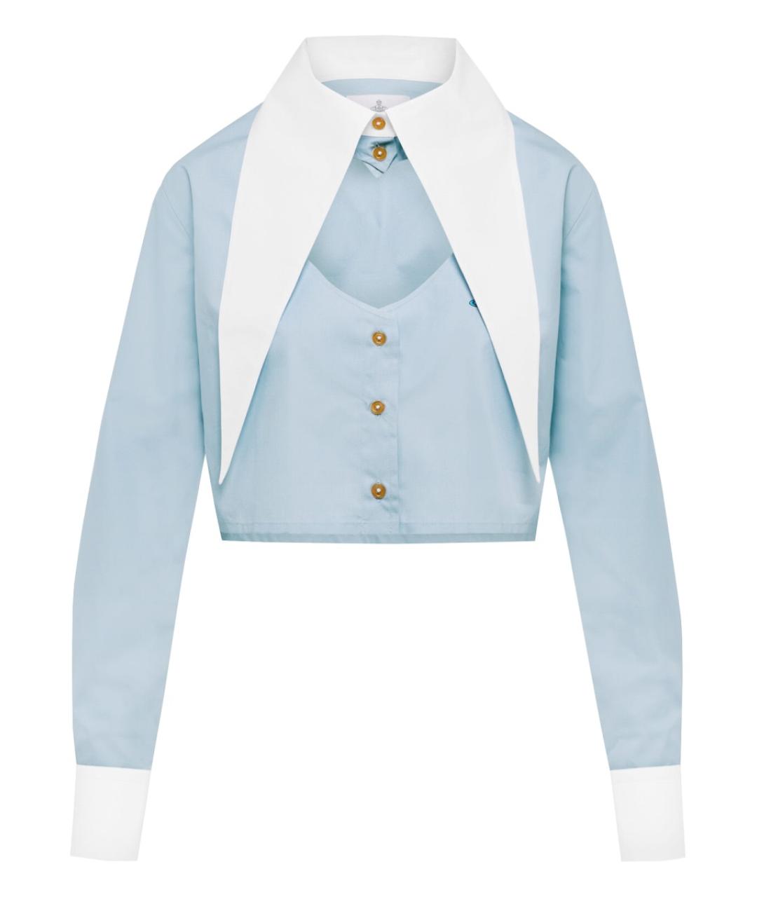 VIVIENNE WESTWOOD Синяя хлопковая рубашка, фото 1