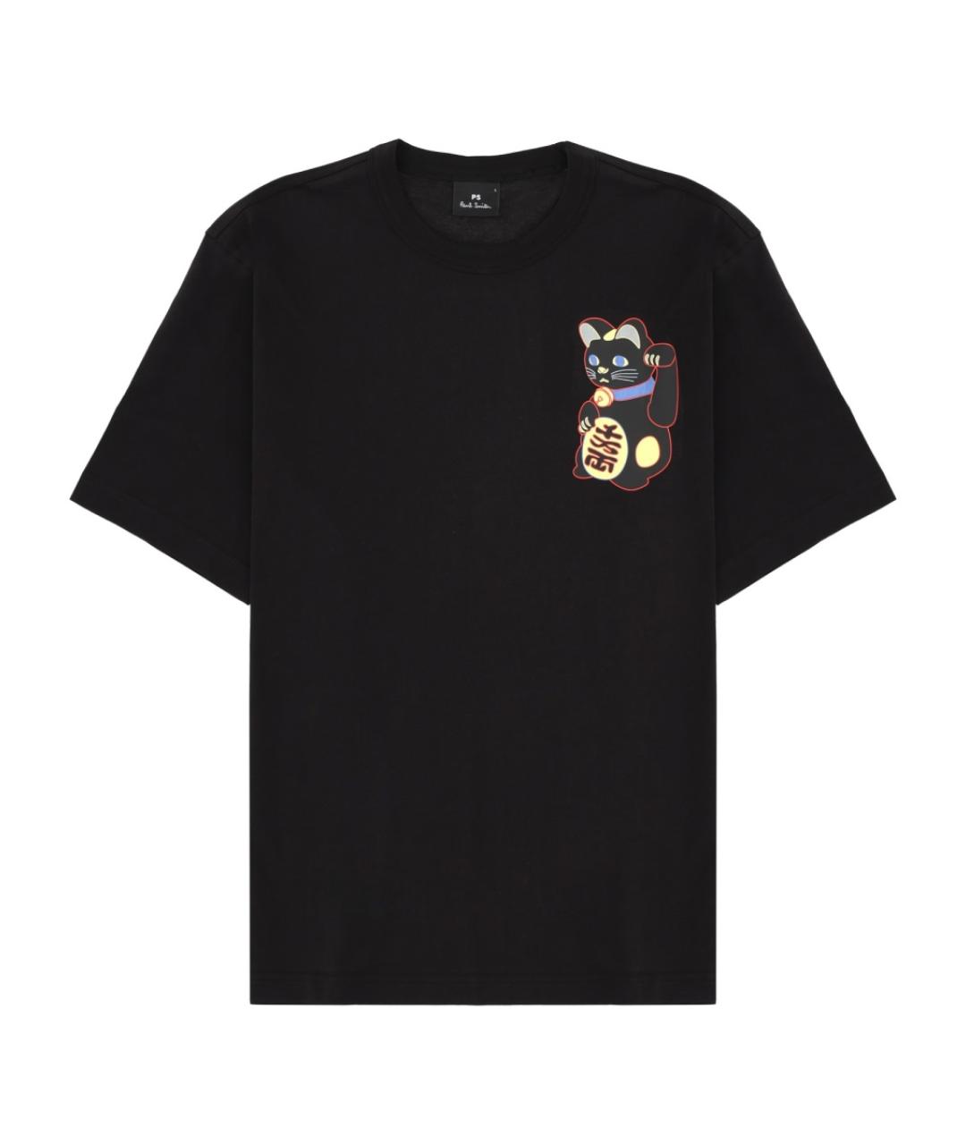 PS BY PAUL SMITH Черная хлопковая футболка, фото 1