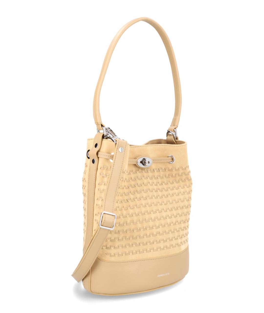 ZANELLATO Бежевая замшевая сумка через плечо, фото 2