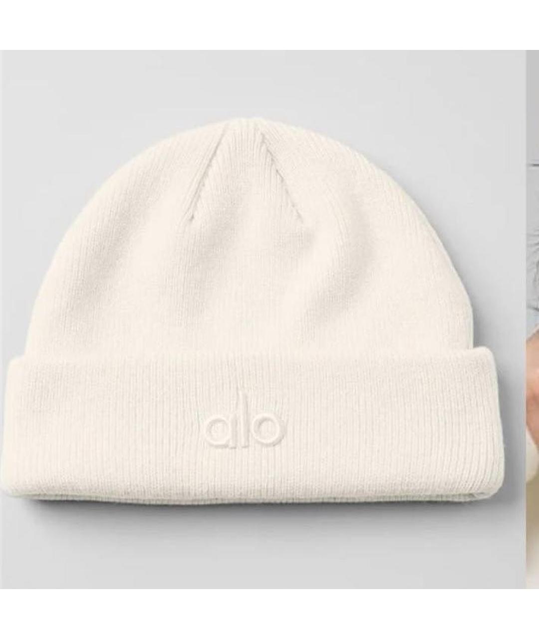 ALO YOGA Белая шапка, фото 5