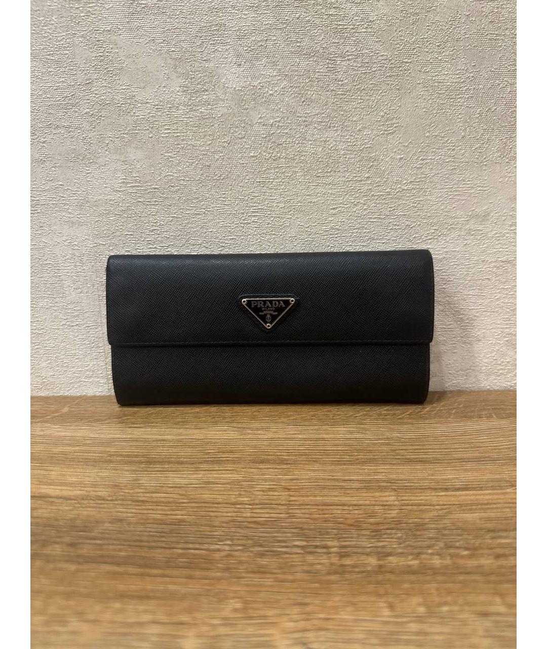 PRADA Черный кожаный кошелек, фото 5