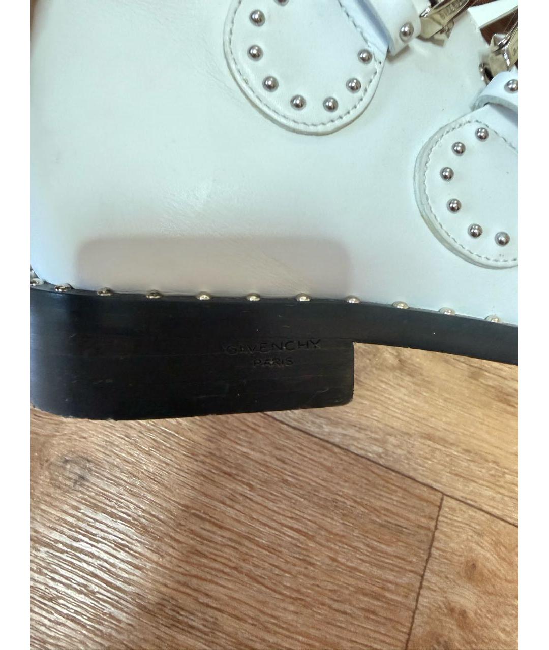 GIVENCHY Белые кожаные полусапоги, фото 5