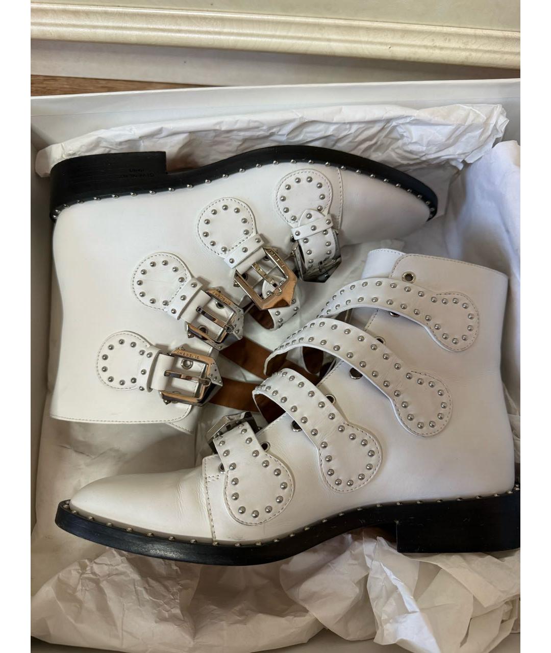 GIVENCHY Белые кожаные полусапоги, фото 3