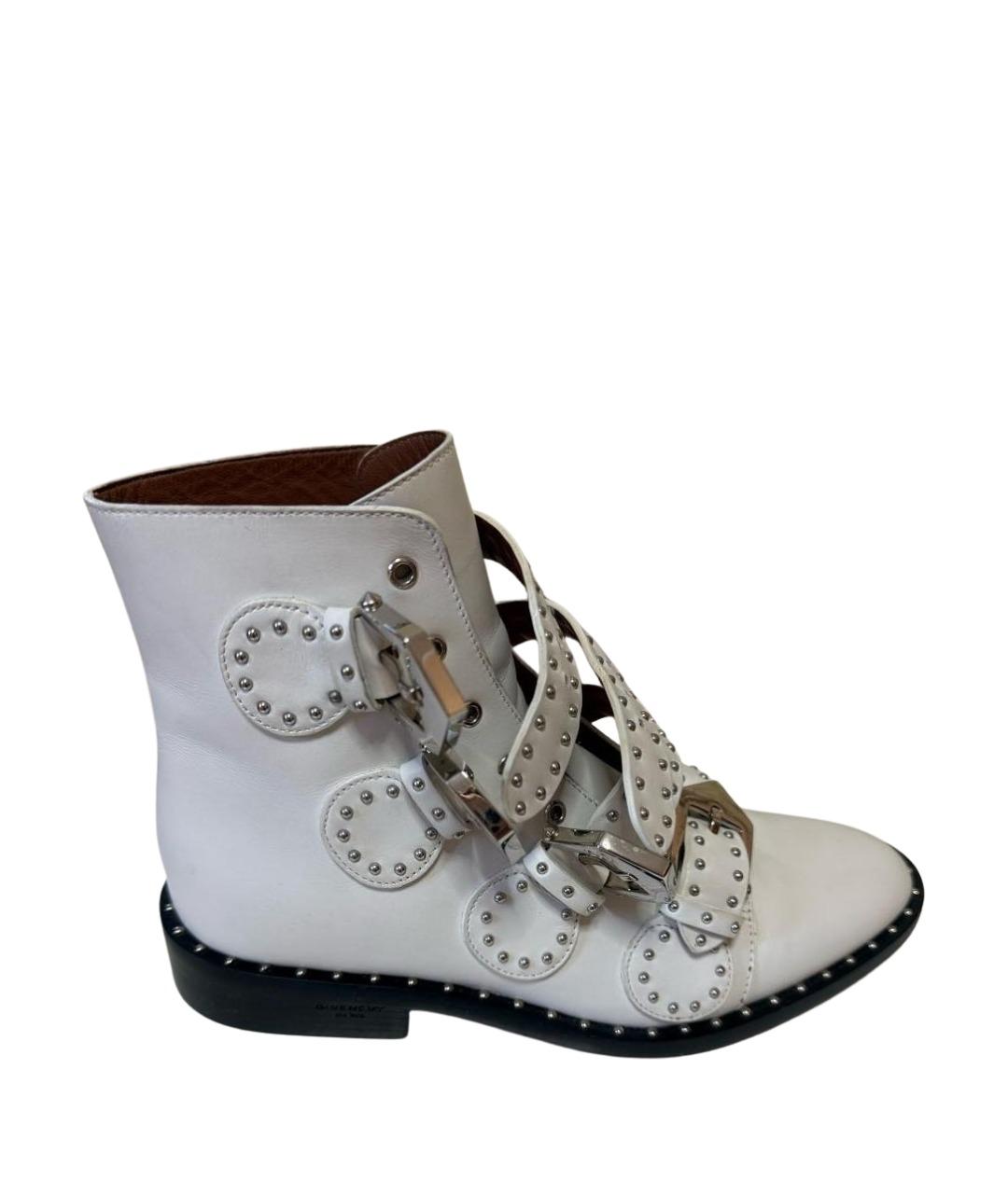 GIVENCHY Белые кожаные полусапоги, фото 1