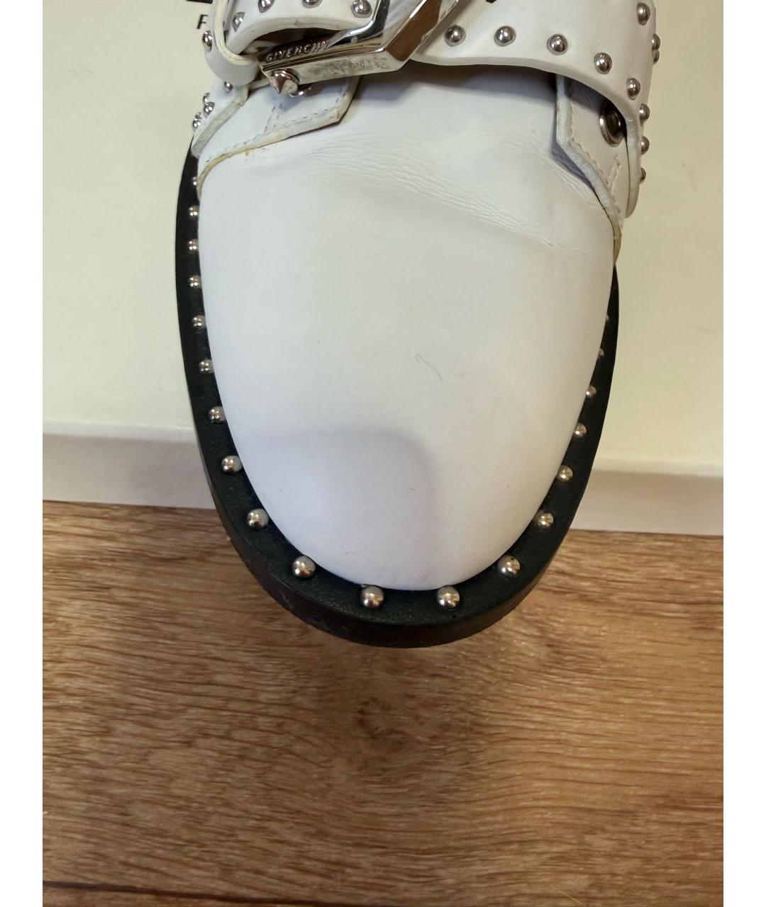 GIVENCHY Белые кожаные полусапоги, фото 8