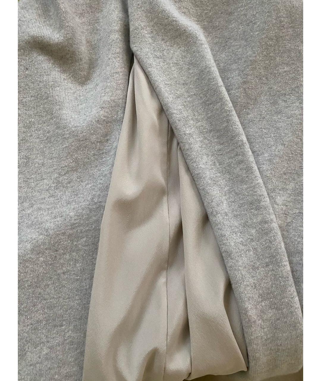 PESERICO Серое шерстяное повседневное платье, фото 6