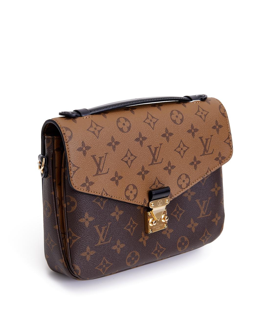 LOUIS VUITTON Коричневая кожаная сумка через плечо, фото 2