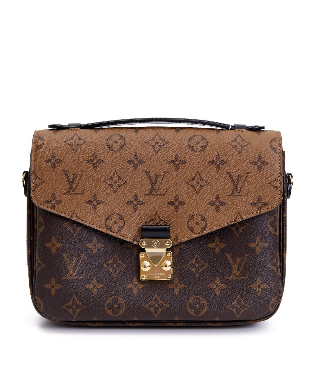 LOUIS VUITTON Коричневая кожаная сумка через плечо, фото 1