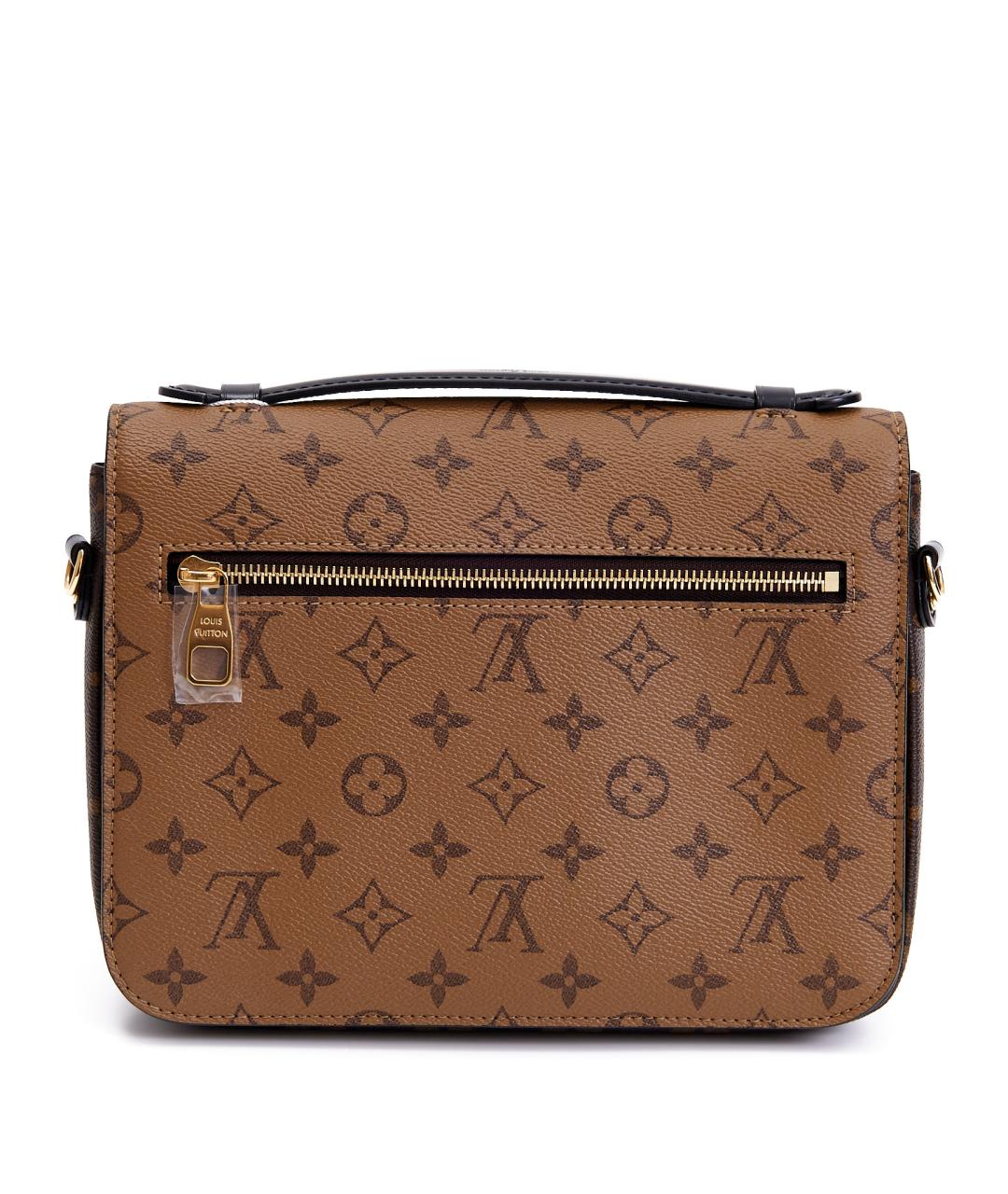 LOUIS VUITTON Коричневая кожаная сумка через плечо, фото 3