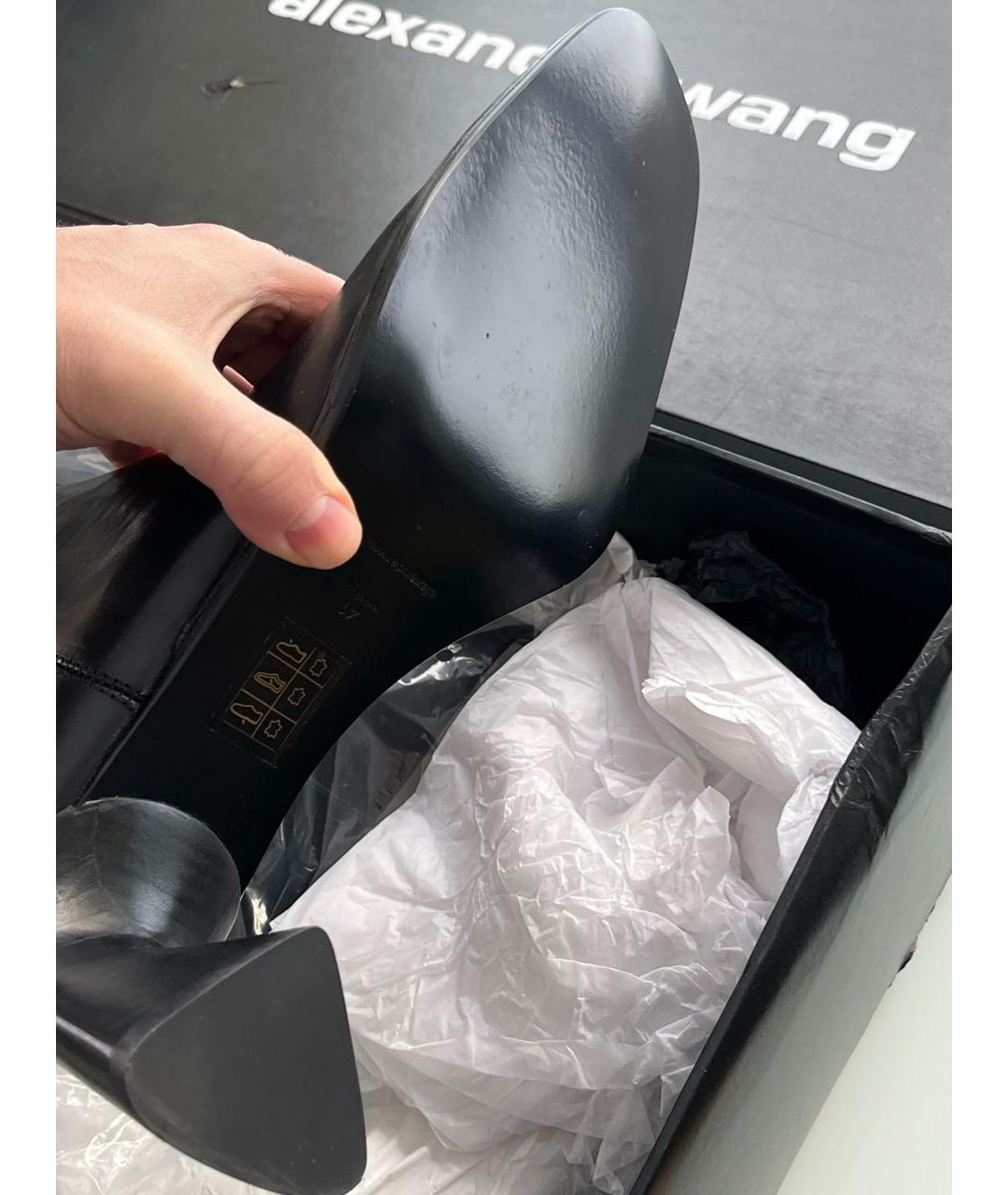 ALEXANDER WANG Черные кожаные сапоги, фото 7