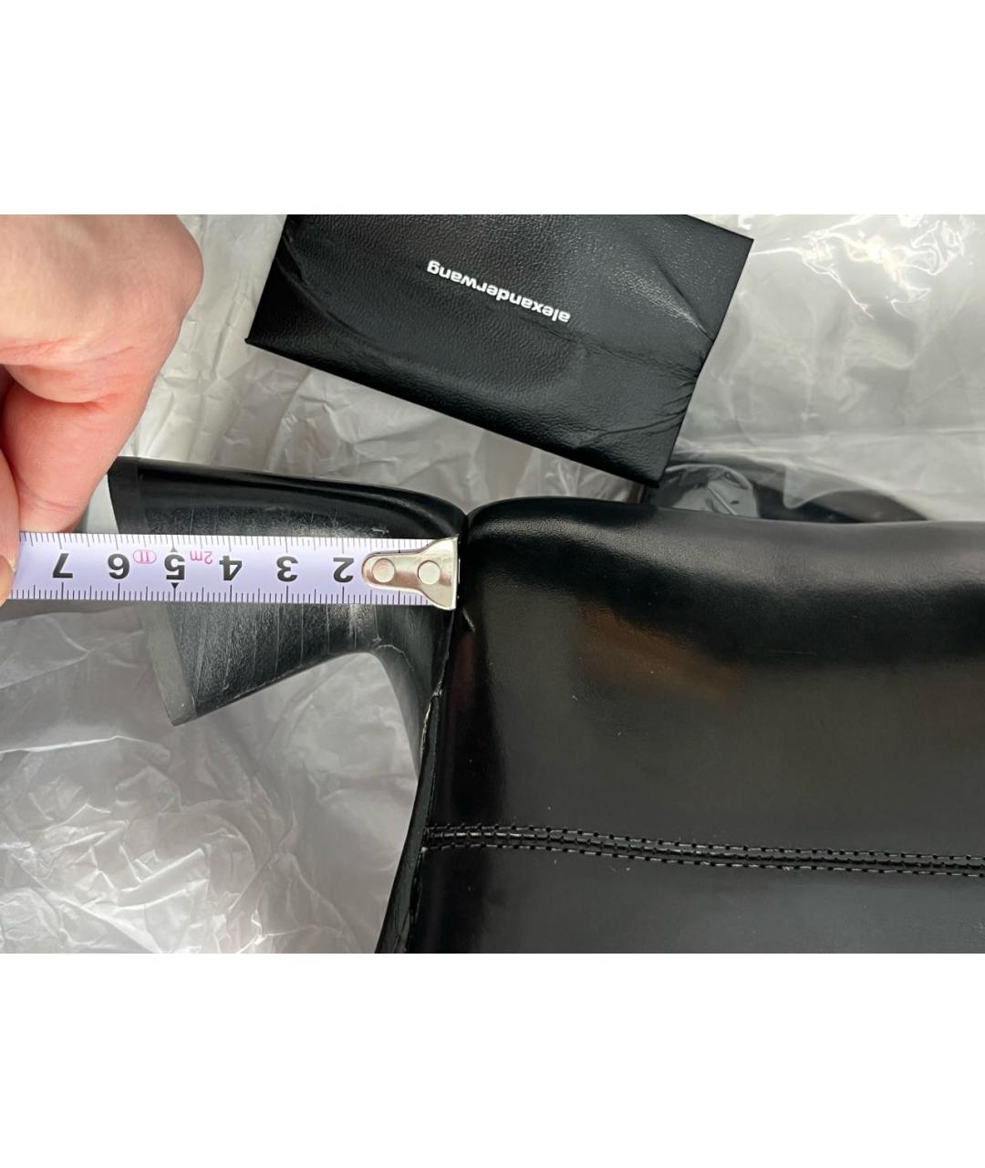 ALEXANDER WANG Черные кожаные сапоги, фото 8