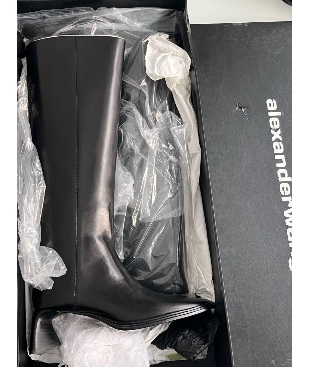 ALEXANDER WANG Черные кожаные сапоги, фото 4