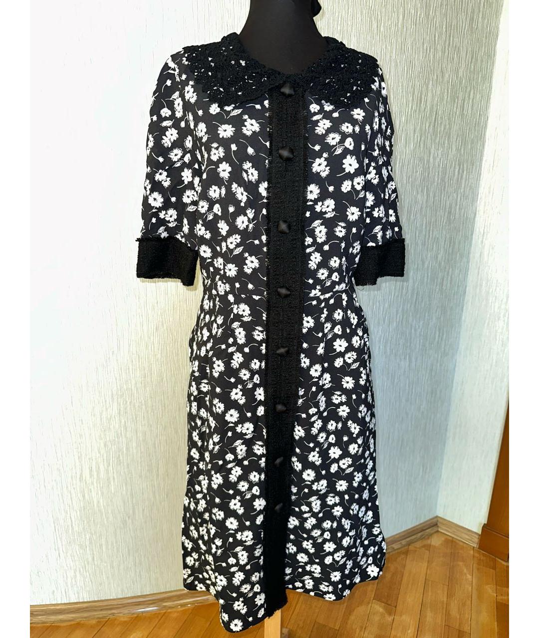 DOLCE&GABBANA Черное вискозное повседневное платье, фото 6