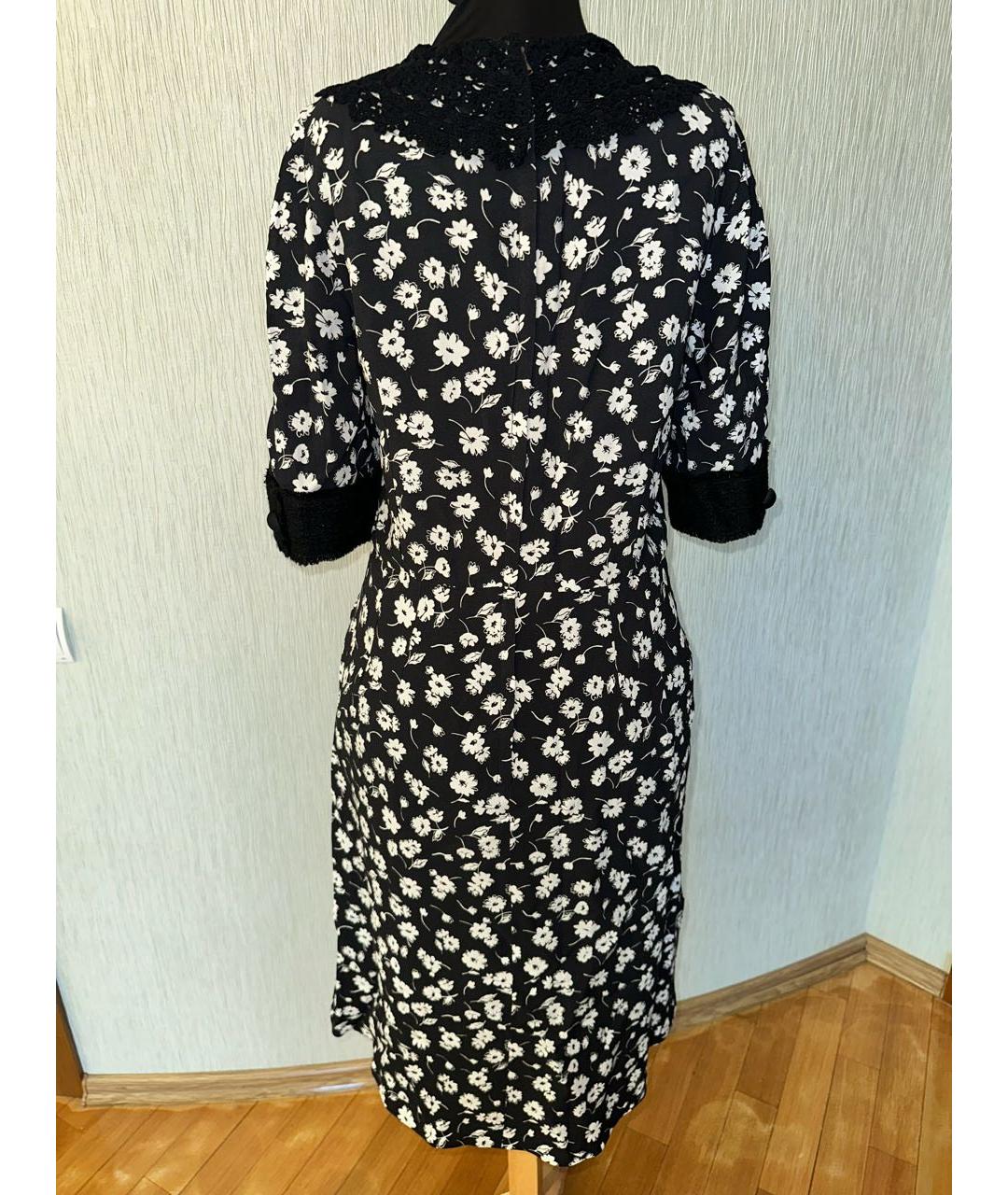 DOLCE&GABBANA Черное вискозное повседневное платье, фото 2