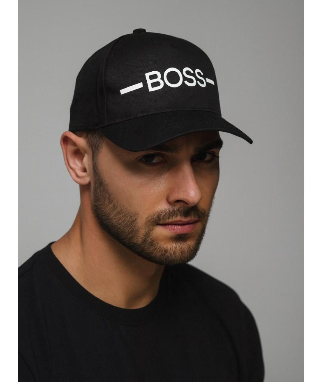 HUGO BOSS Черная хлопковая кепка/бейсболка, фото 7