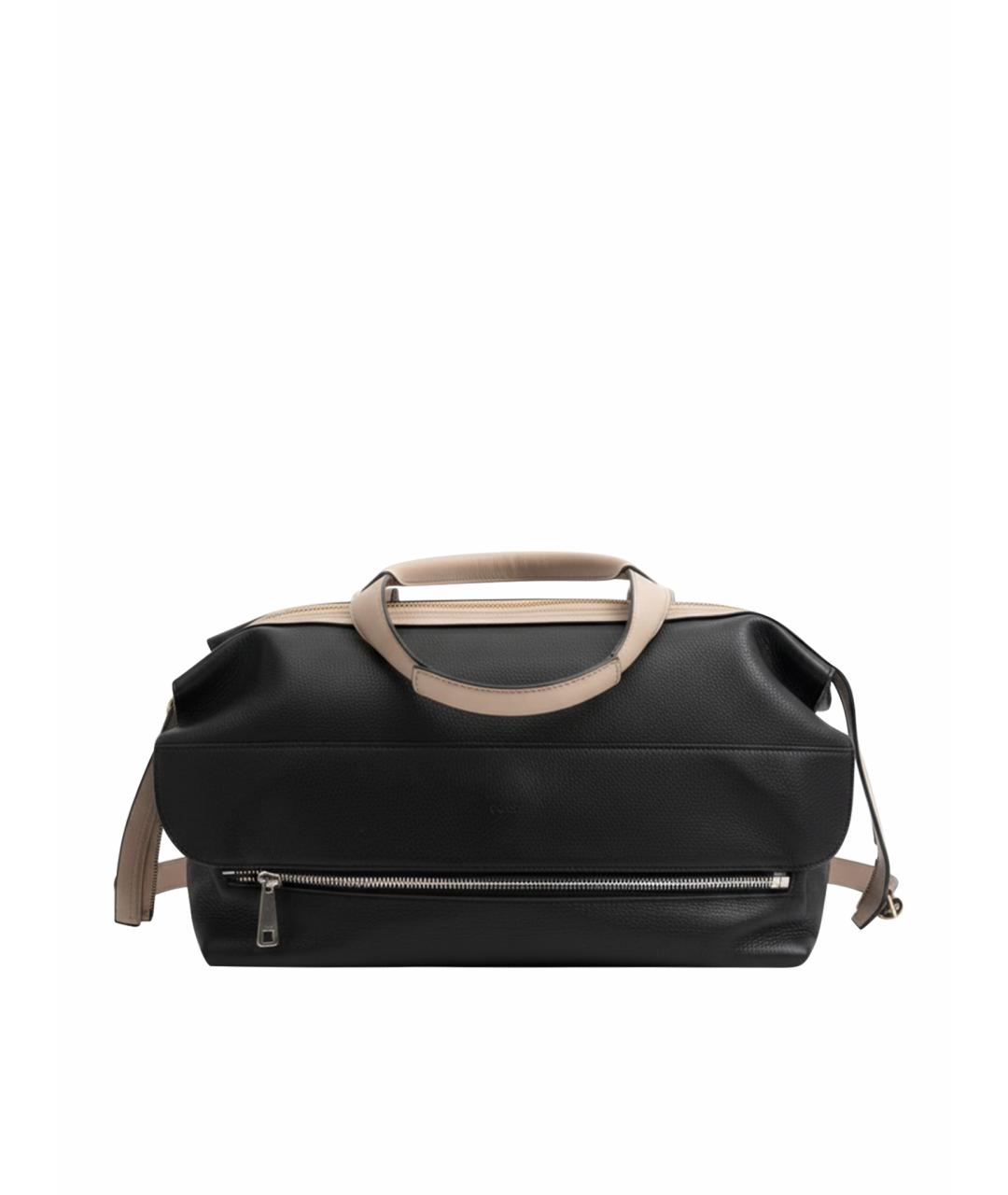 CHLOE Черная кожаная дорожная/спортивная сумка, фото 1