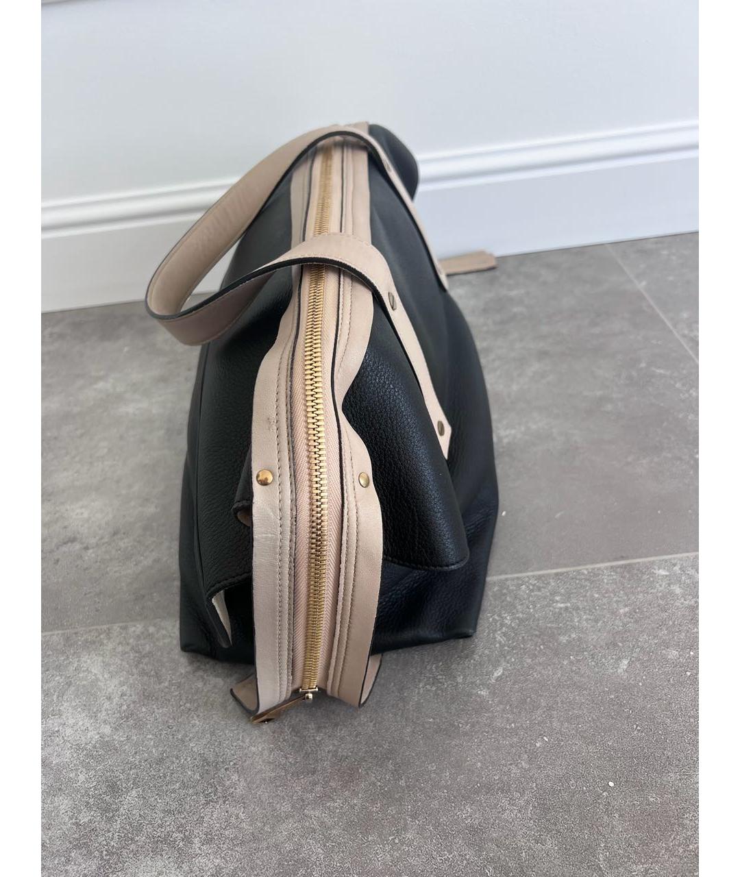 CHLOE Черная кожаная дорожная/спортивная сумка, фото 6