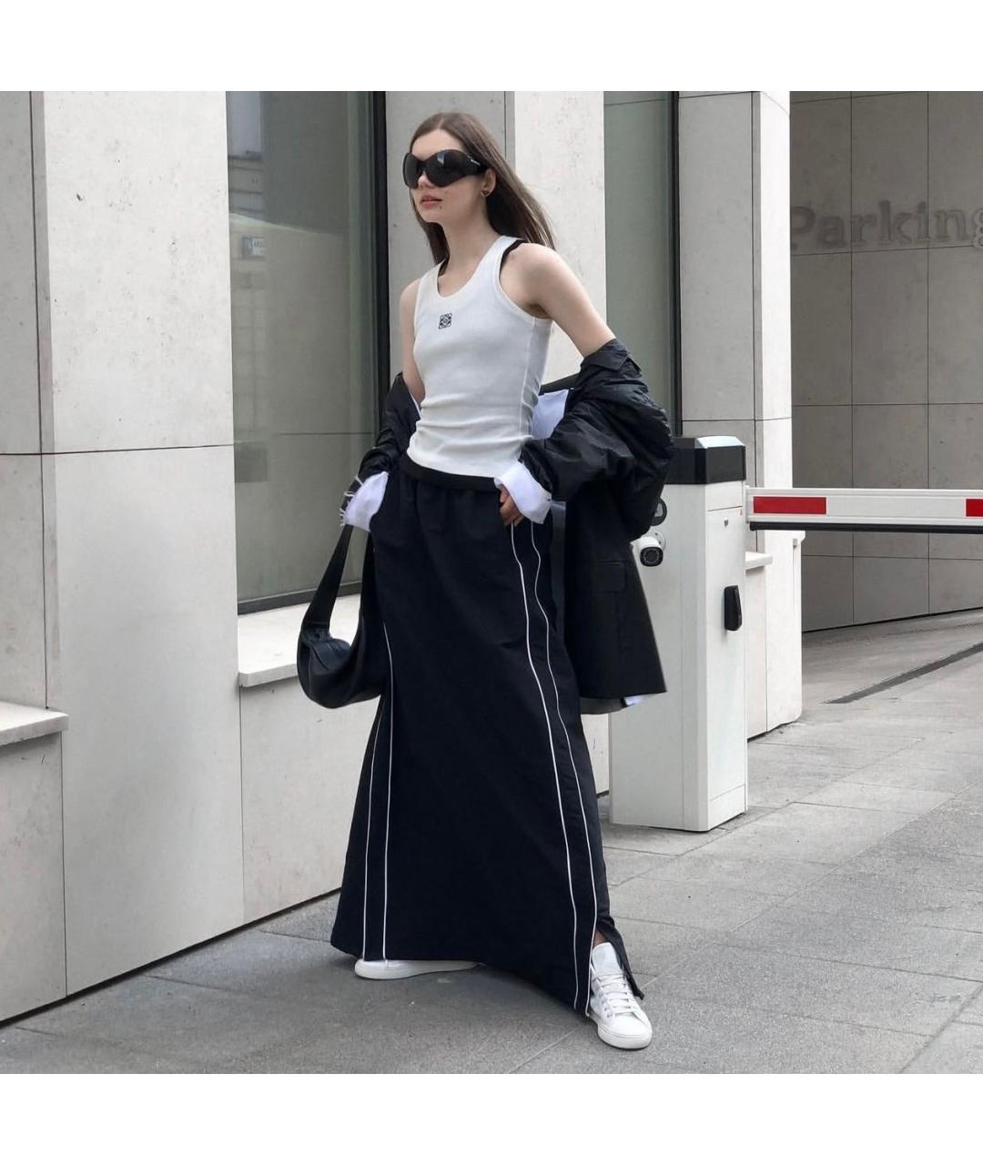 ABRA Черная полиэстеровая юбка макси, фото 5