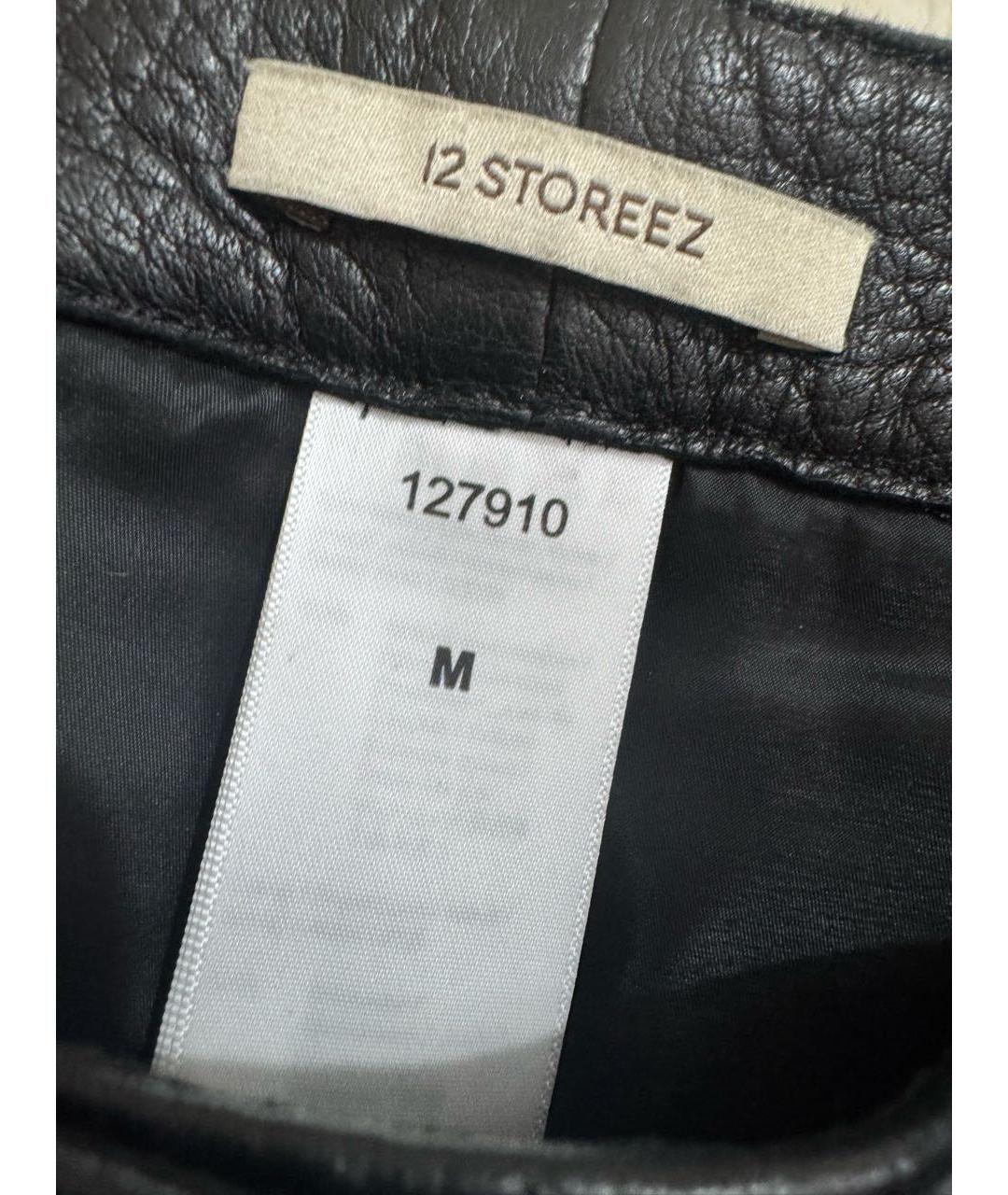 12 STOREEZ Черные кожаные шорты, фото 4