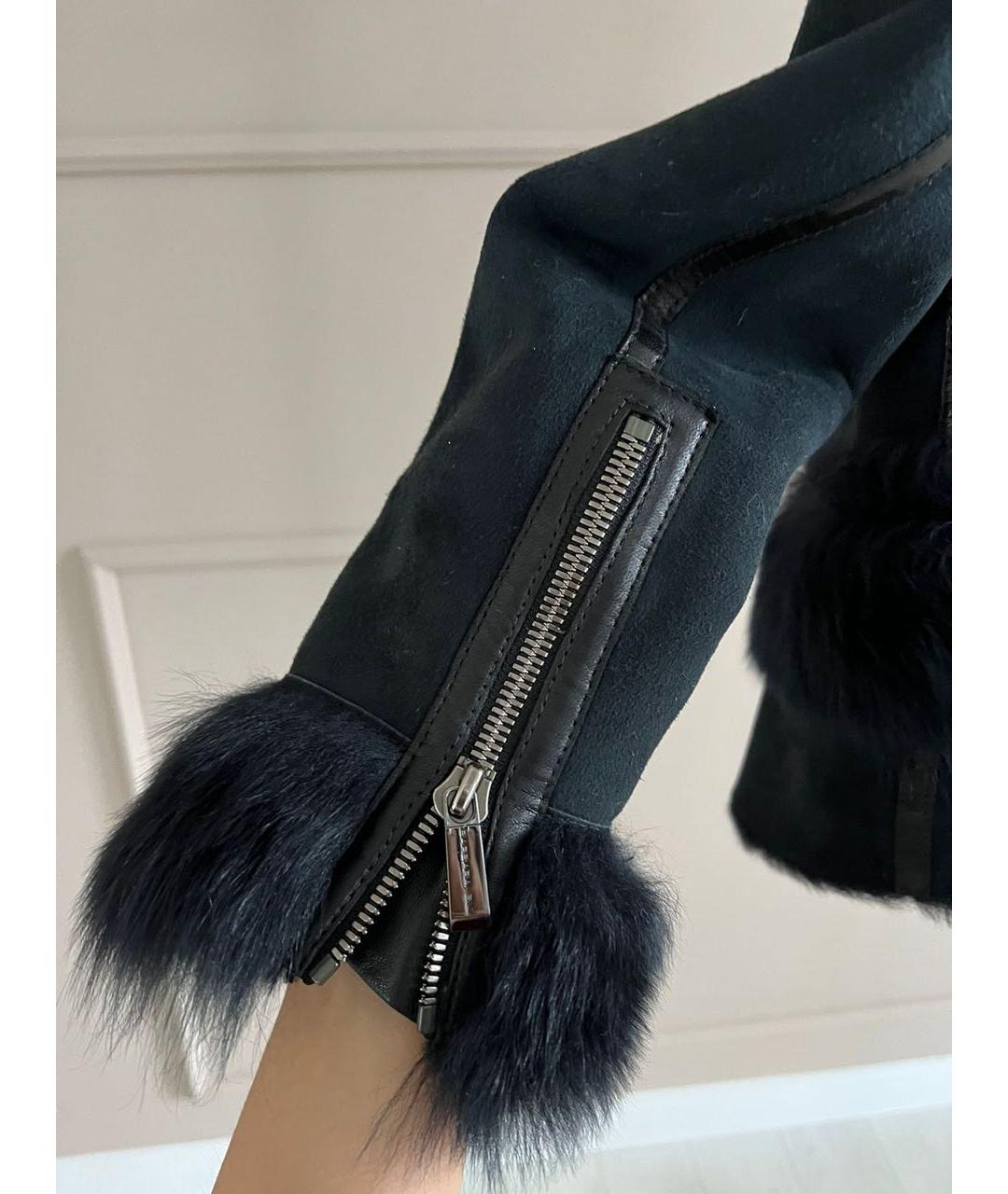 BARBARA BUI Черное замшевое пальто, фото 5