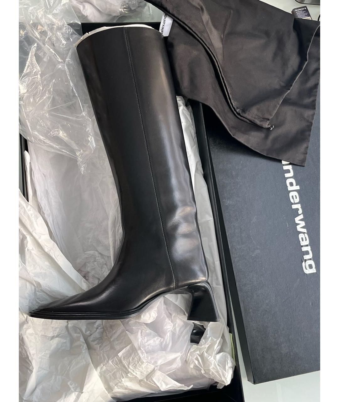 ALEXANDER WANG Черные кожаные сапоги, фото 2